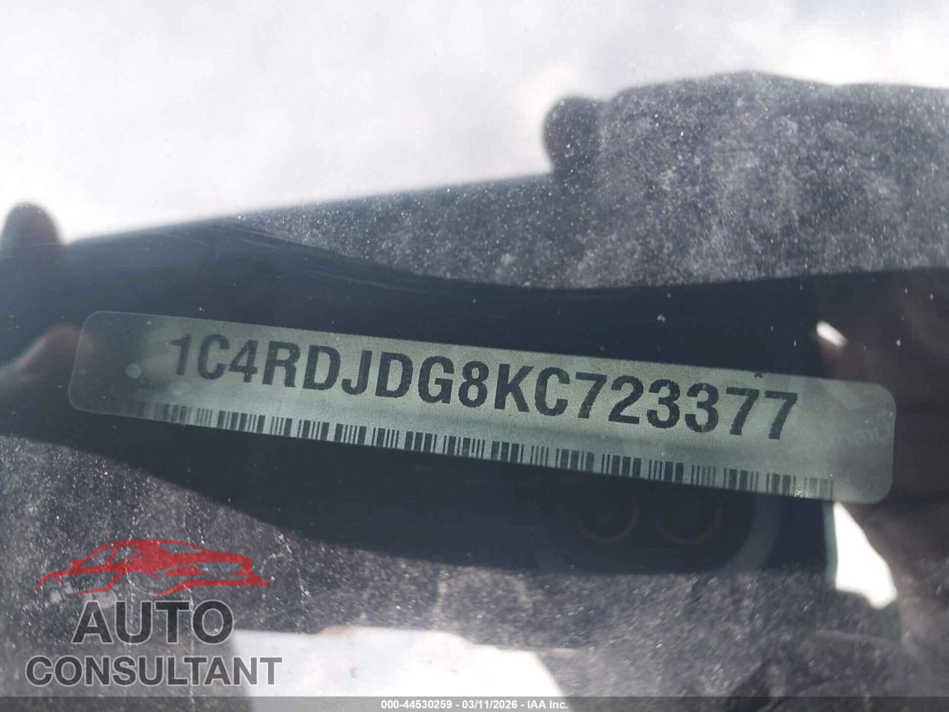 DODGE DURANGO 2019 - 1C4RDJDG8KC723377