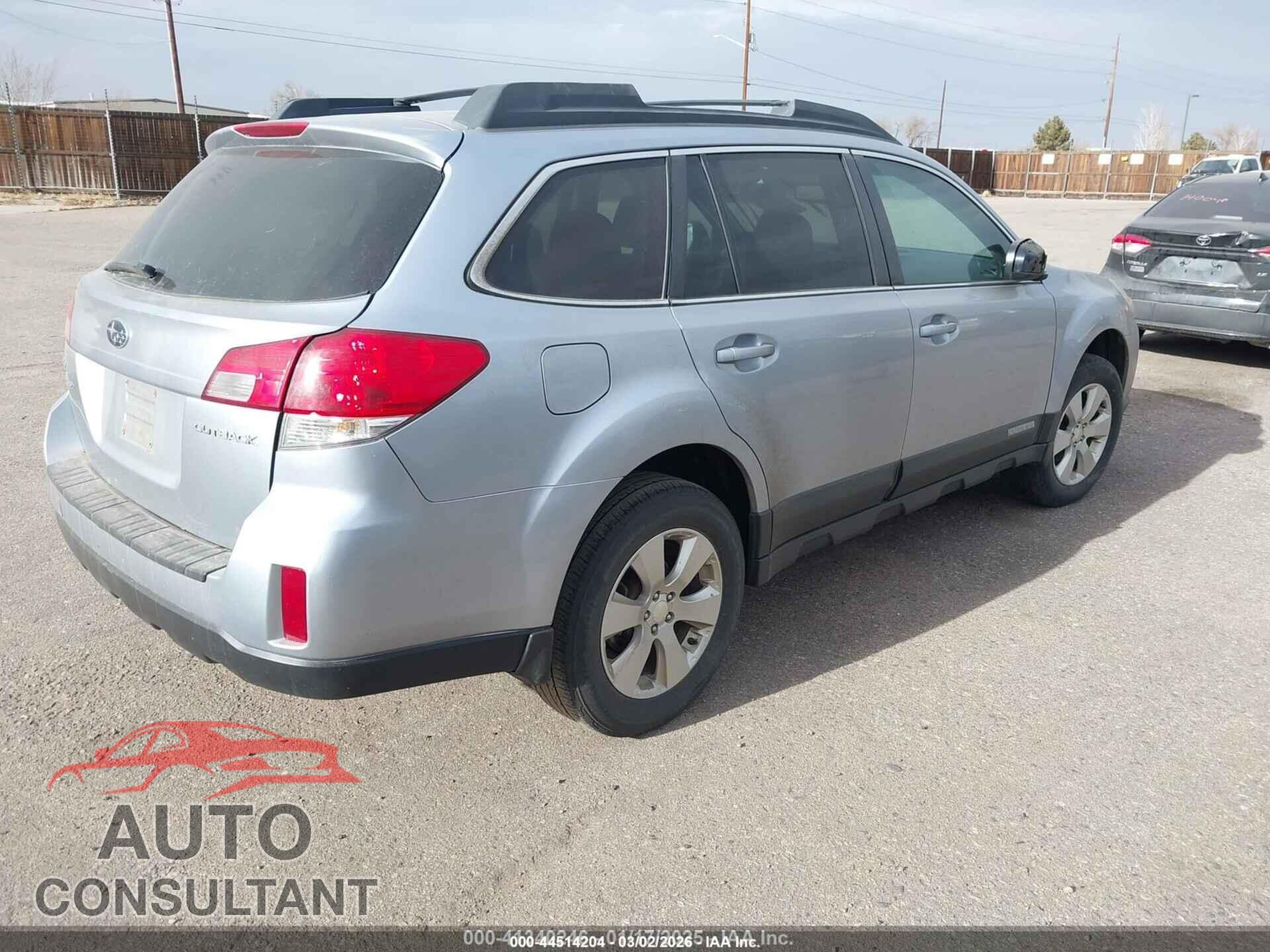 SUBARU OUTBACK 2012 - 4S4BRBCC7C3276562