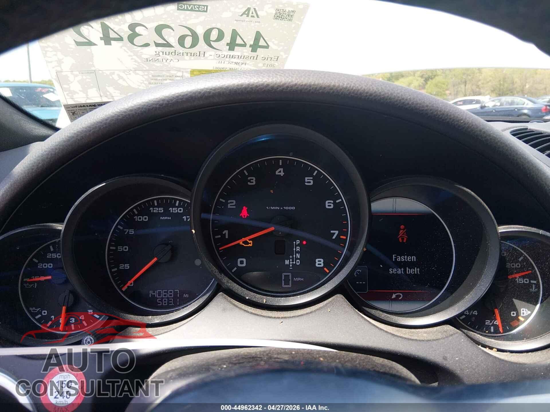 PORSCHE CAYENNE 2017 - WP1AA2A26HKA91061