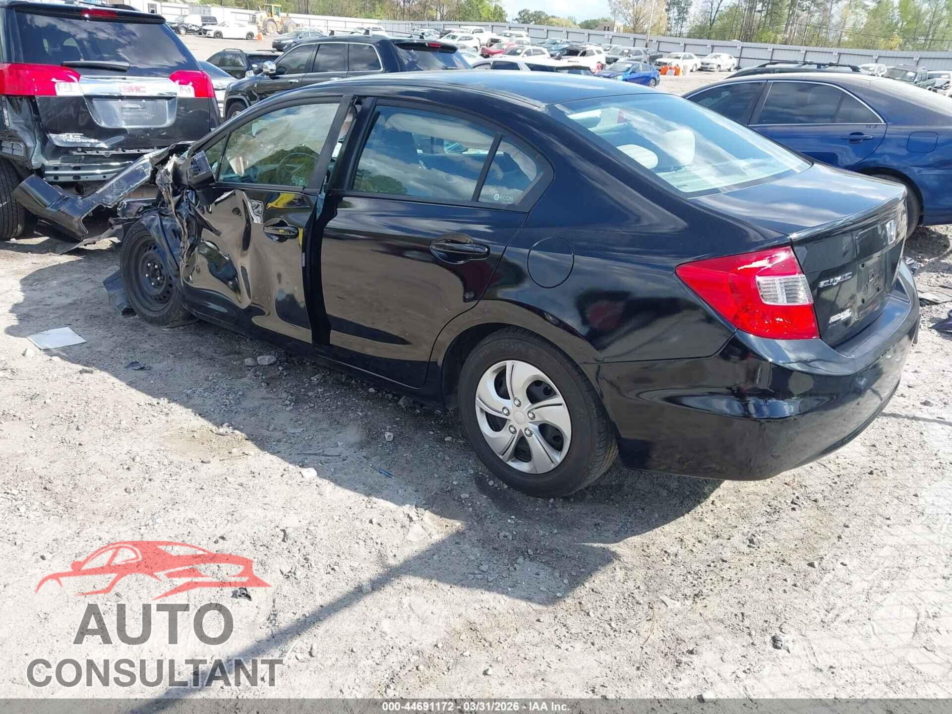 HONDA CIVIC 2012 - 2HGFB2F52CH527199