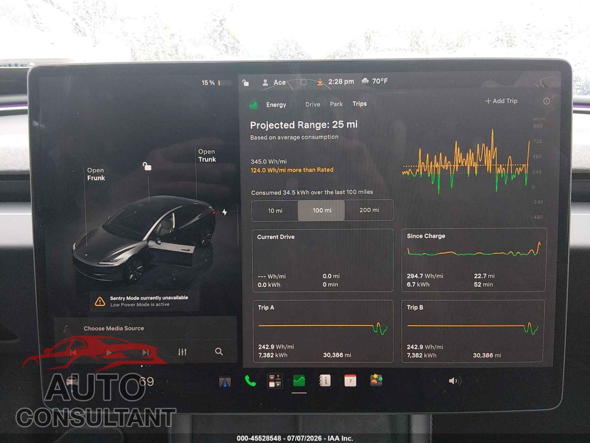 TESLA MODEL 3 2024 - 5YJ3E1EA2RF721103