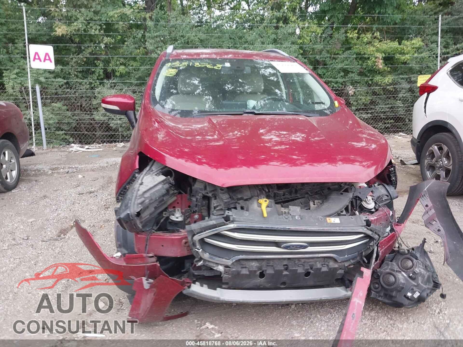FORD ECOSPORT 2019 - MAJ6S3KL2KC310364