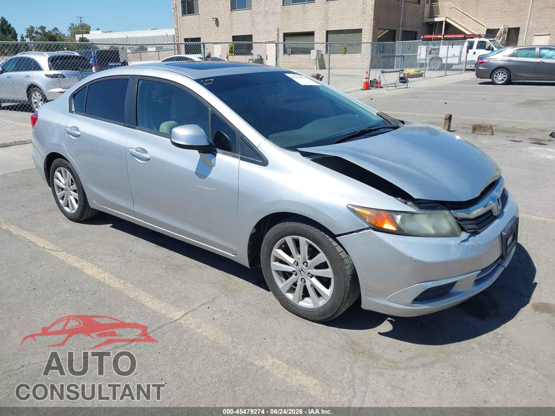 HONDA CIVIC 2012 - 19XFB2F98CE312083