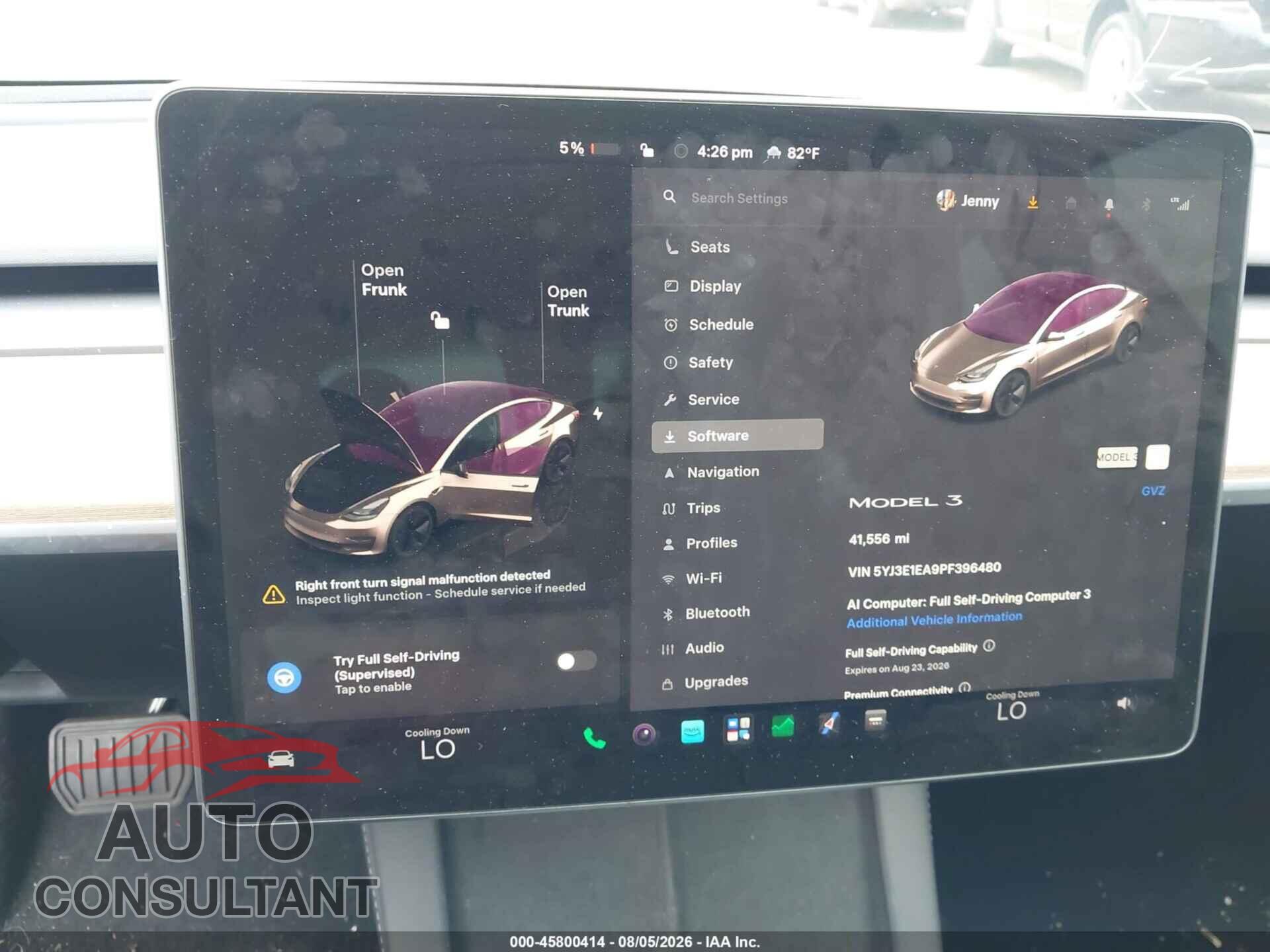 TESLA MODEL 3 2023 - 5YJ3E1EA9PF396480