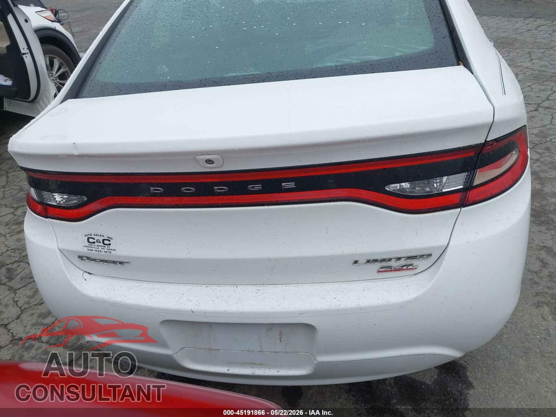 DODGE DART 2014 - 1C3CDFCB2ED677556