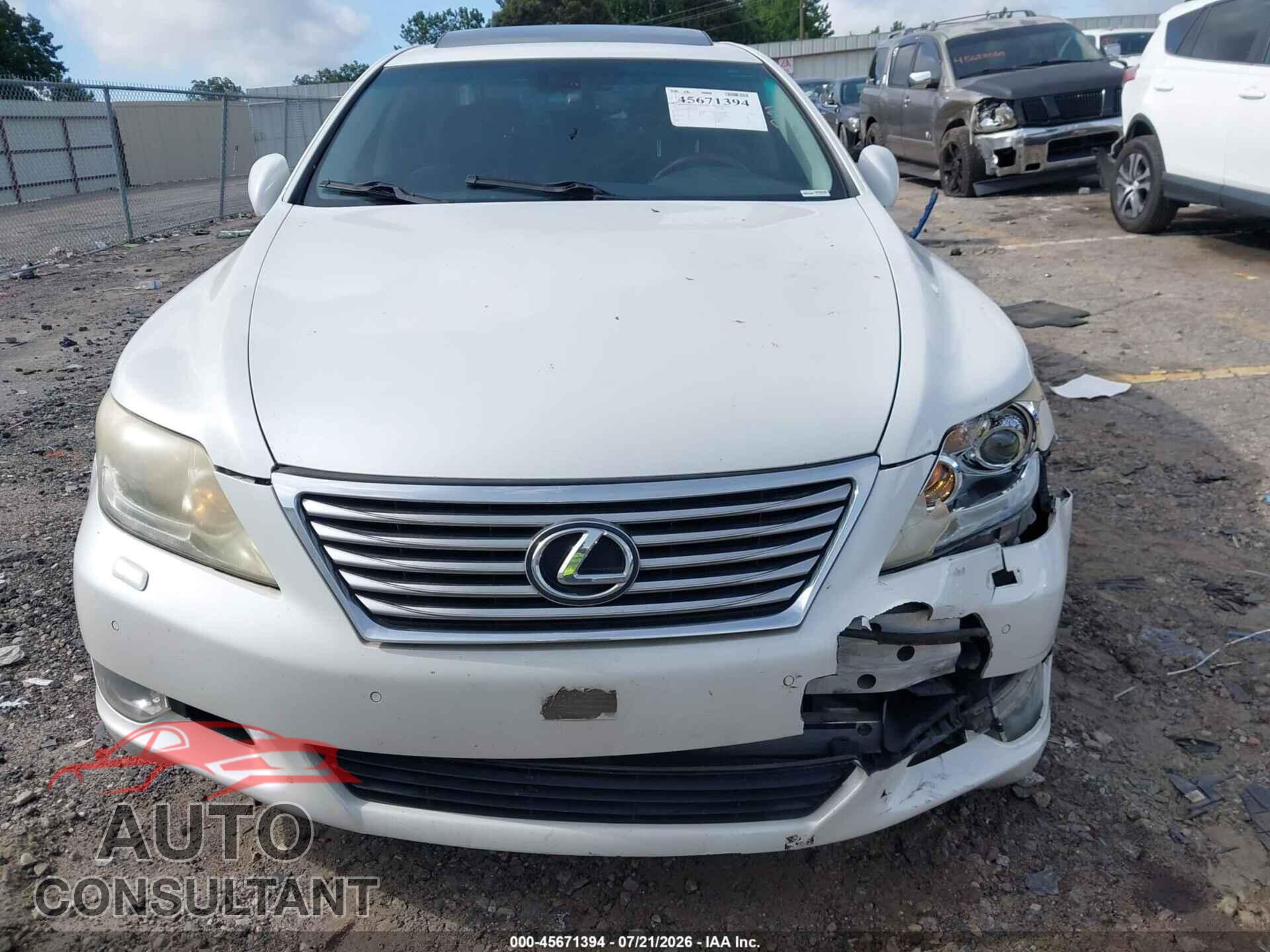 LEXUS LS 460 2012 - JTHGL5EF5C5045232