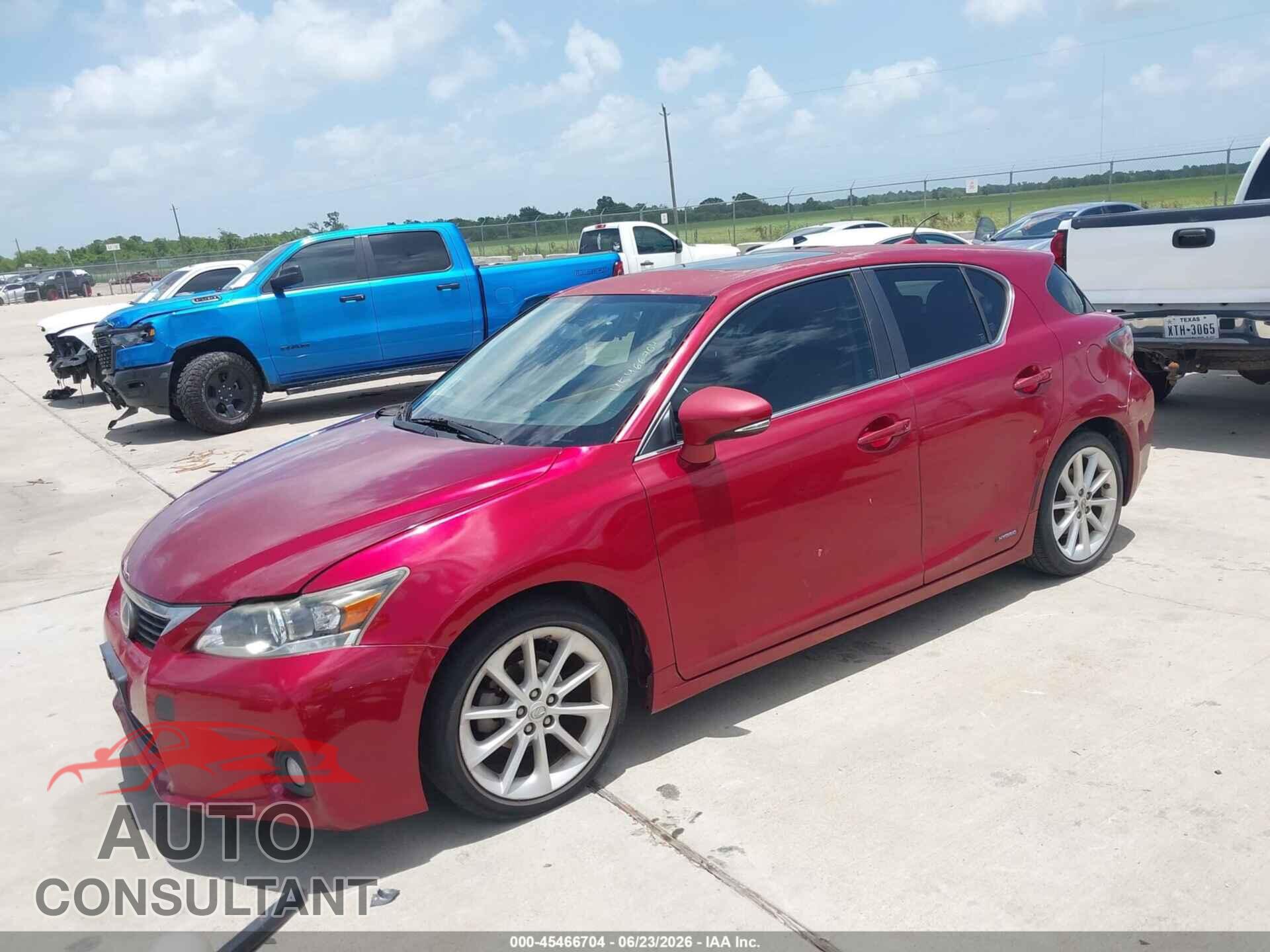LEXUS CT 200H 2013 - JTHKD5BH4D2166446