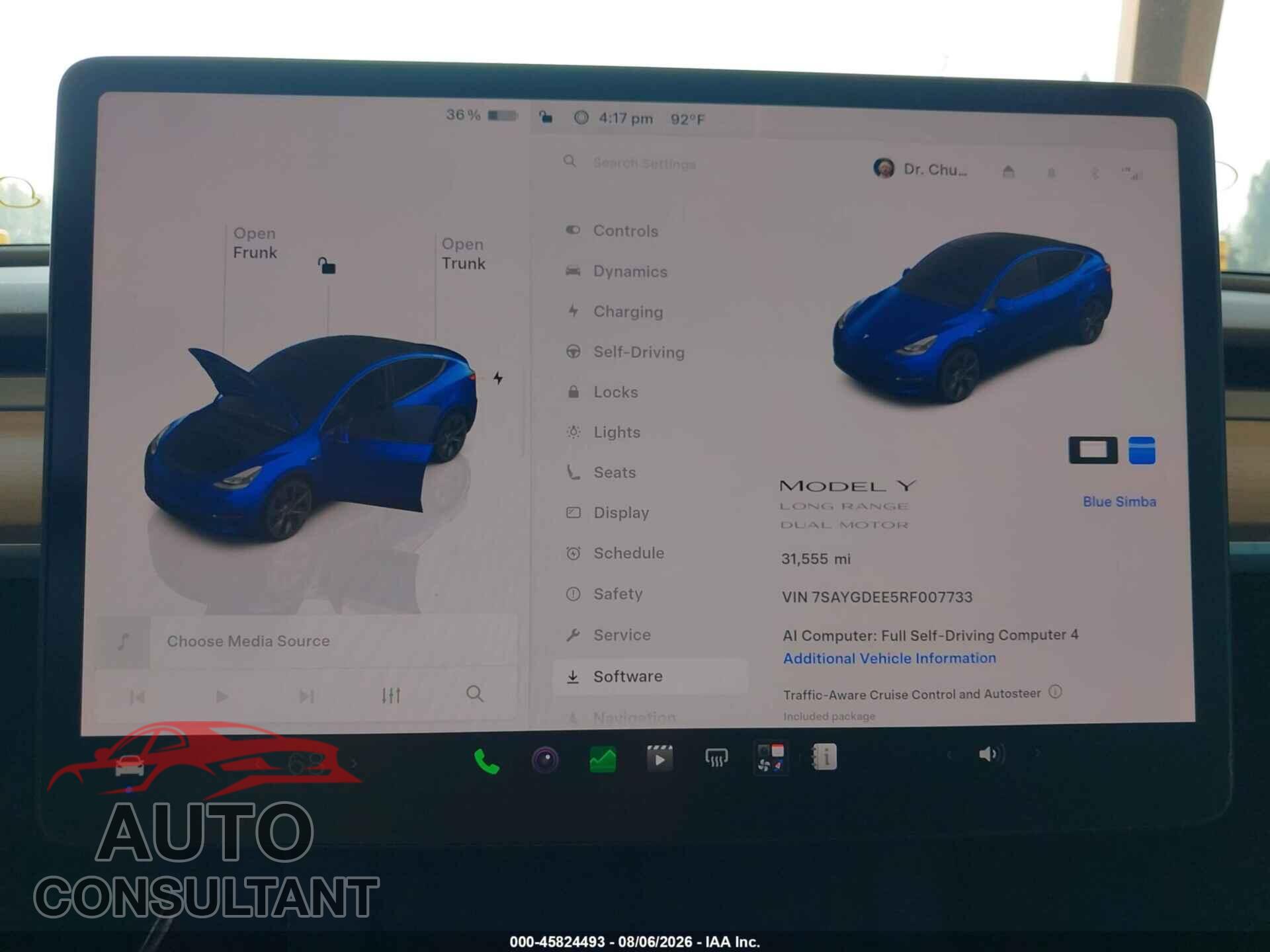 TESLA MODEL Y 2024 - 7SAYGDEE5RF007733