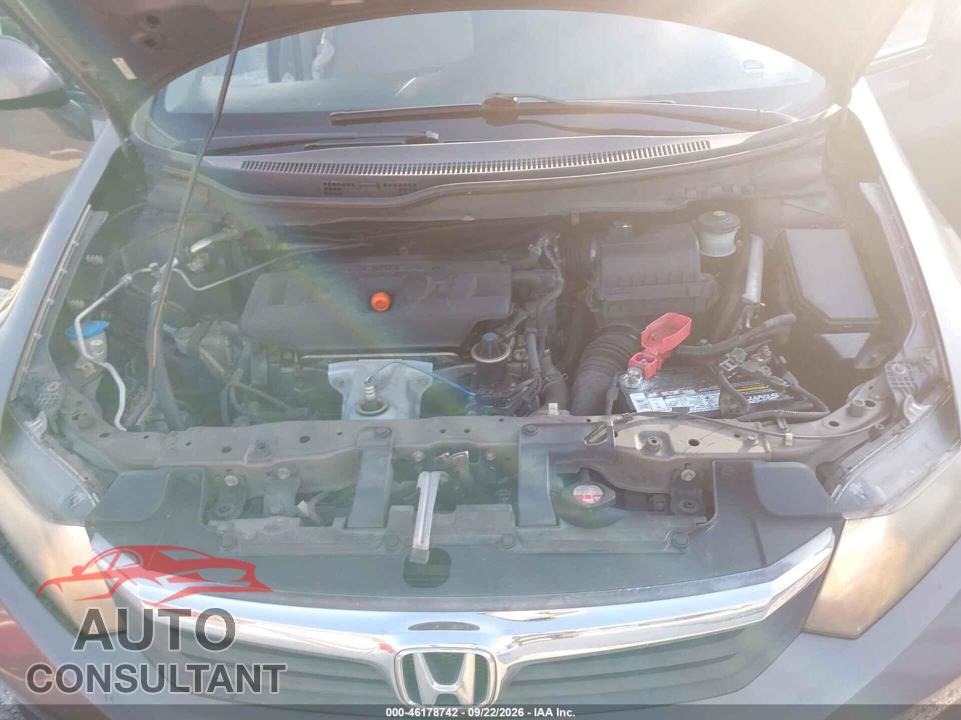 HONDA CIVIC 2012 - 19XFB2F53CE316510