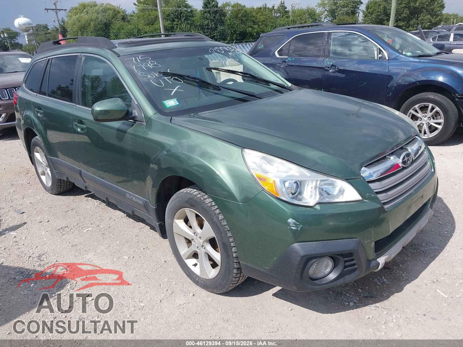 SUBARU OUTBACK 2013 - 4S4BRBLC9D3225131