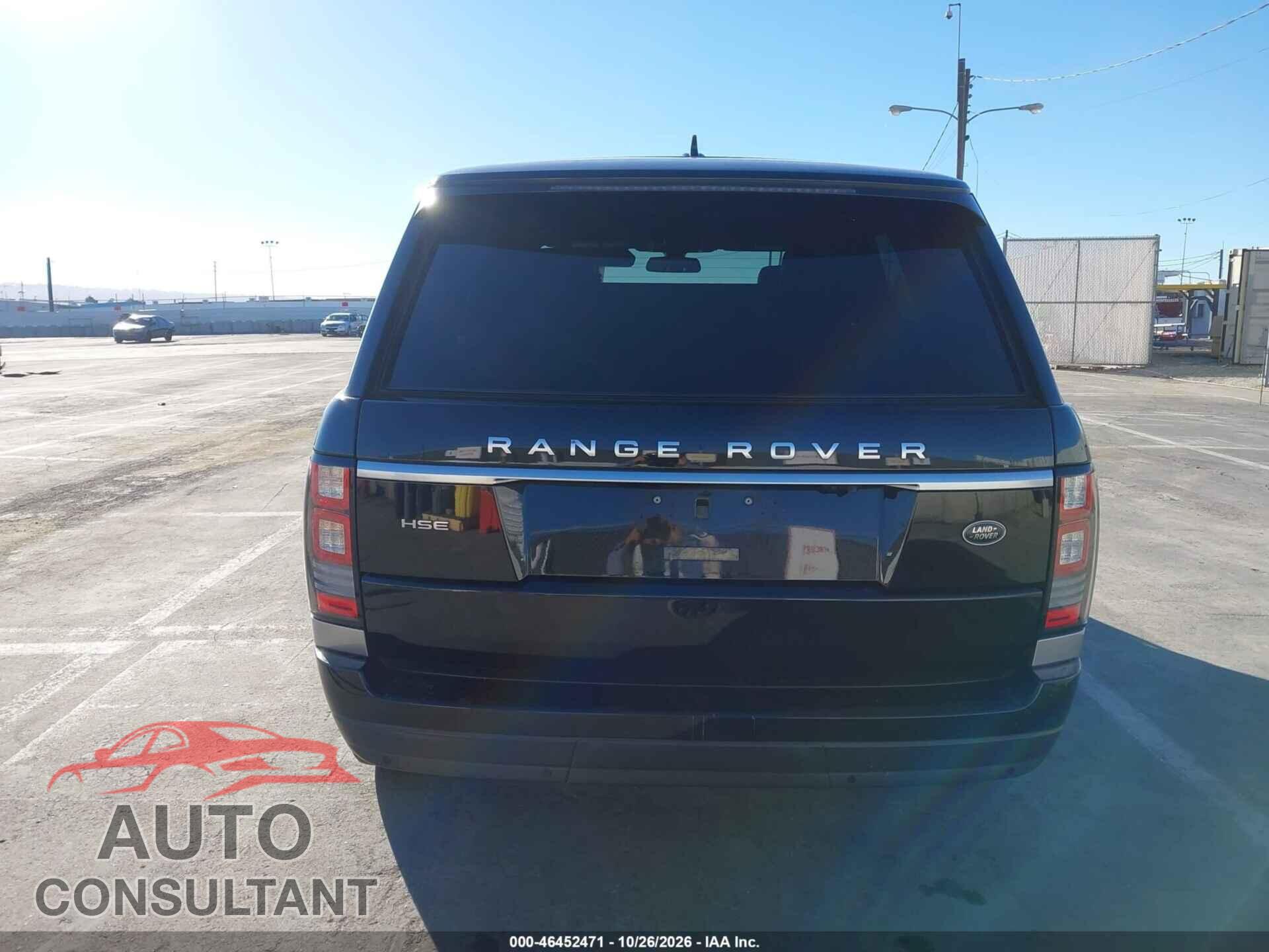 LAND ROVER RANGE ROVER 2016 - SALGS2VF1GA264682