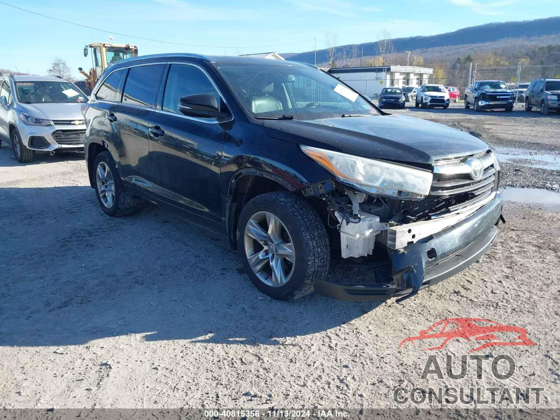 TOYOTA HIGHLANDER 2015 - 5TDDKRFH5FS124820