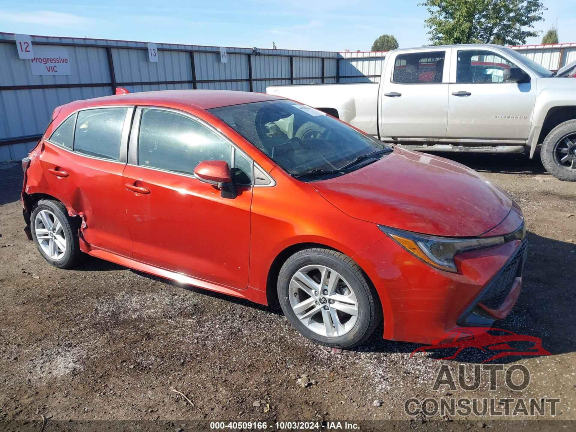 TOYOTA COROLLA 2019 - JTNK4RBE0K3035788