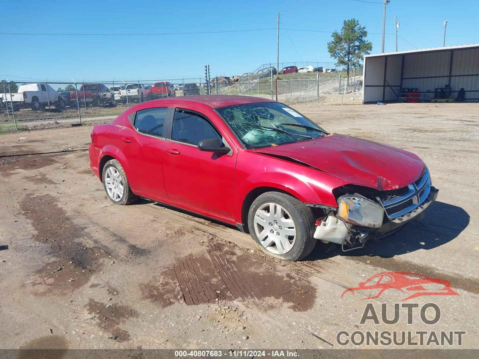 DODGE AVENGER 2013 - 1C3CDZAB6DN684040