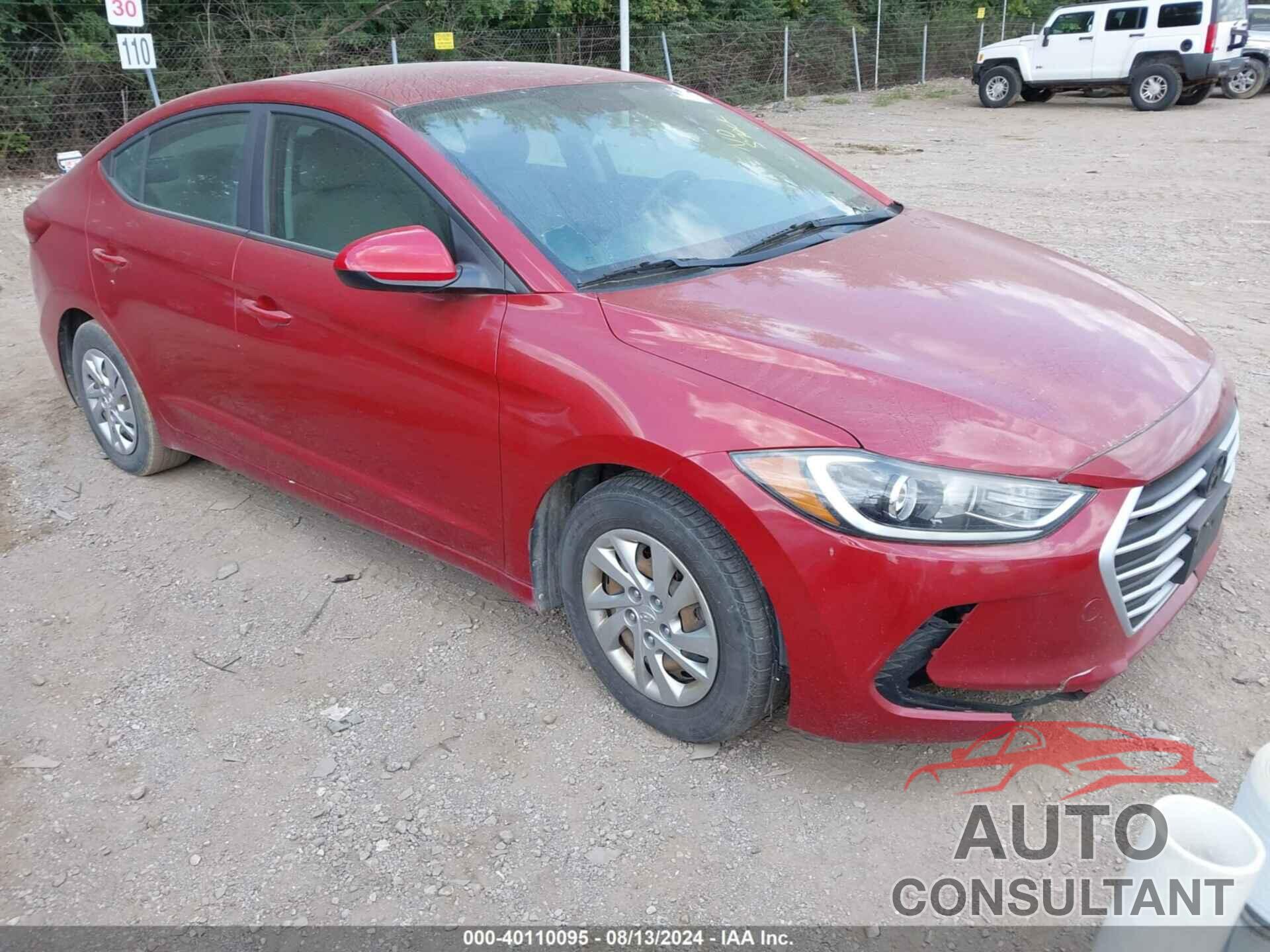 HYUNDAI ELANTRA 2017 - KMHD74LF4HU074087