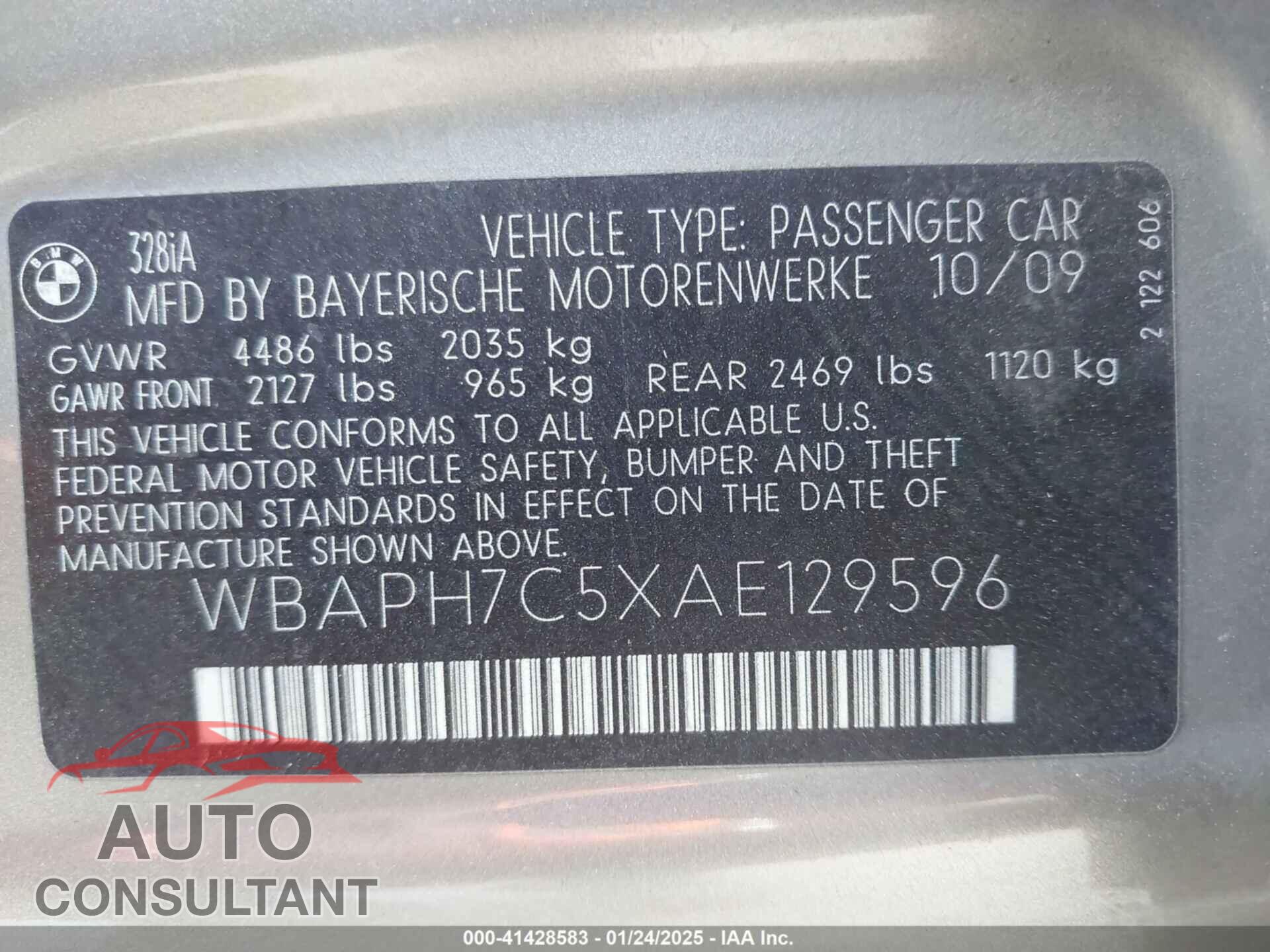 BMW 328I 2010 - WBAPH7C5XAE129596