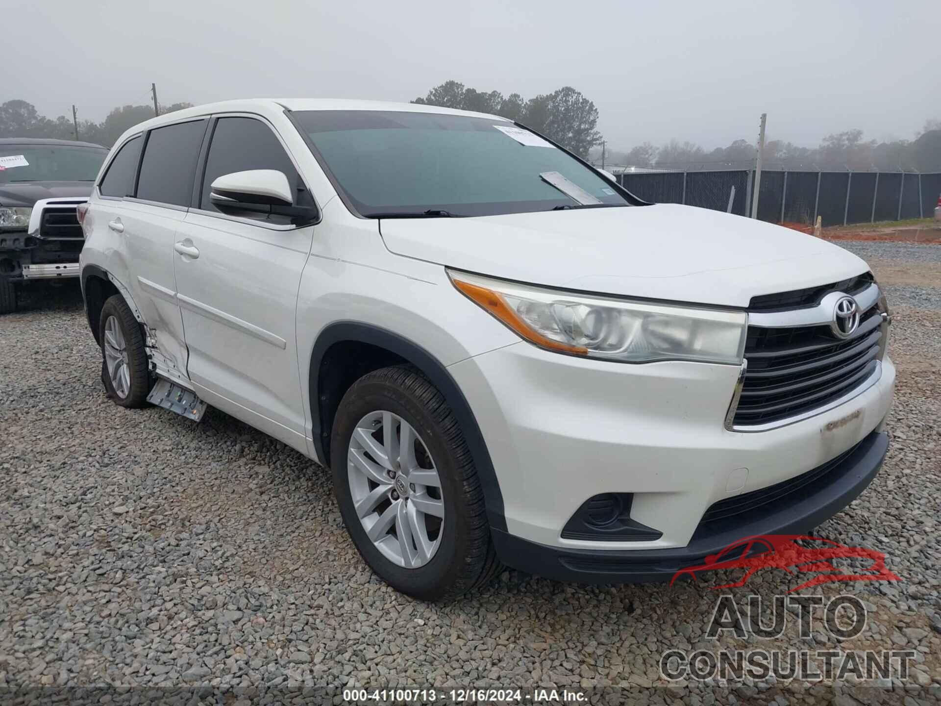 TOYOTA HIGHLANDER 2015 - 5TDZARFH6FS015999