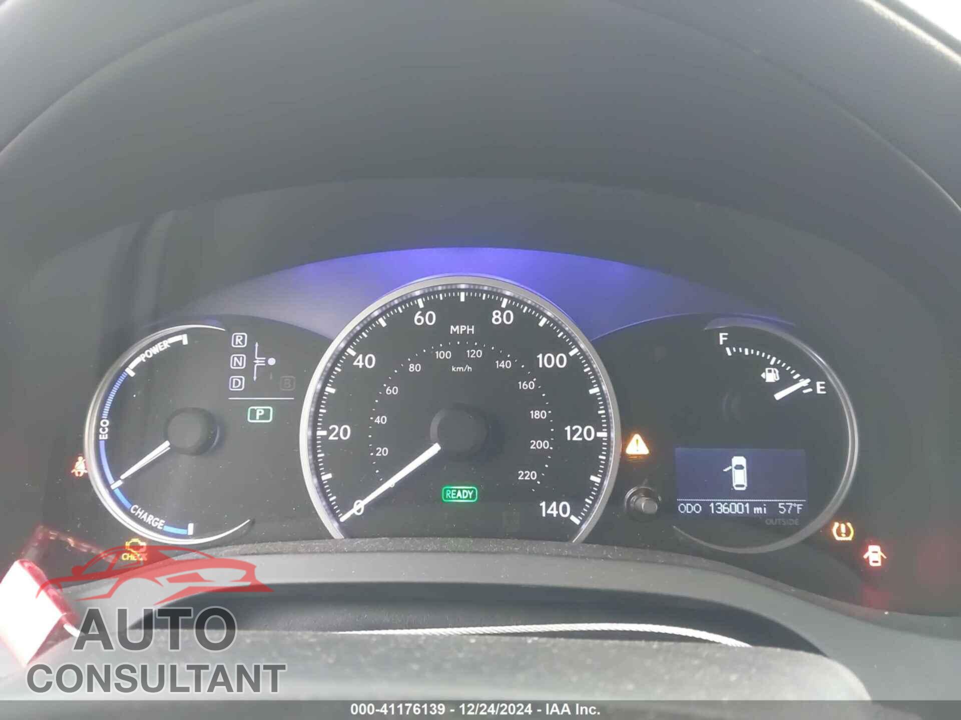 LEXUS CT 200H 2012 - JTHKD5BH9C2118732