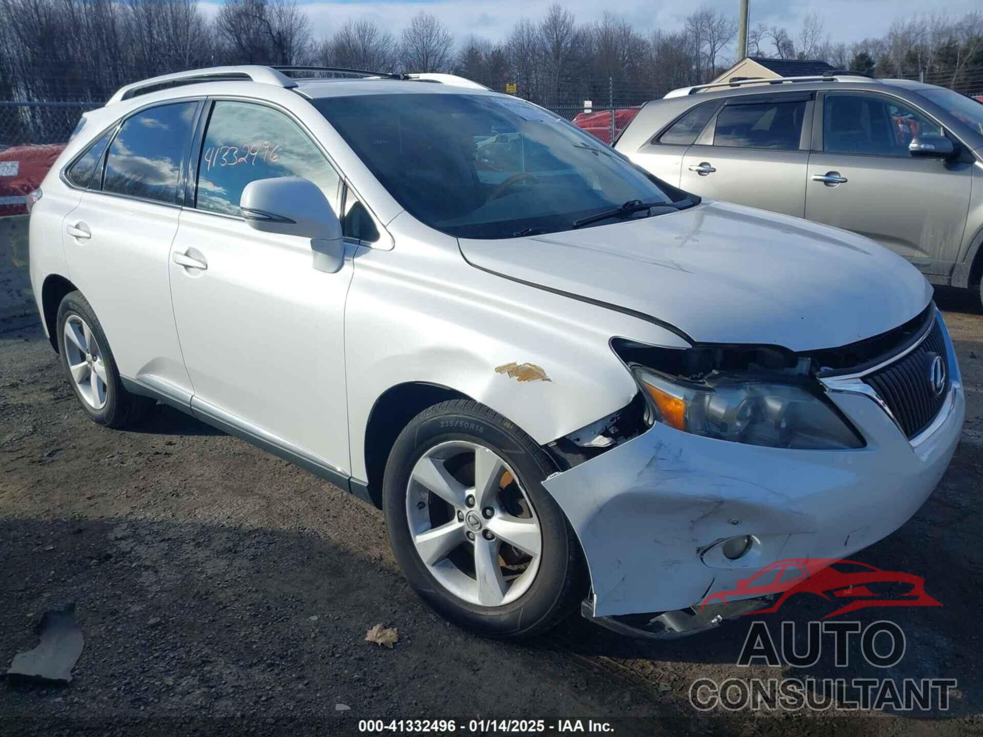 LEXUS RX 350 2012 - 2T2BK1BA3CC133565