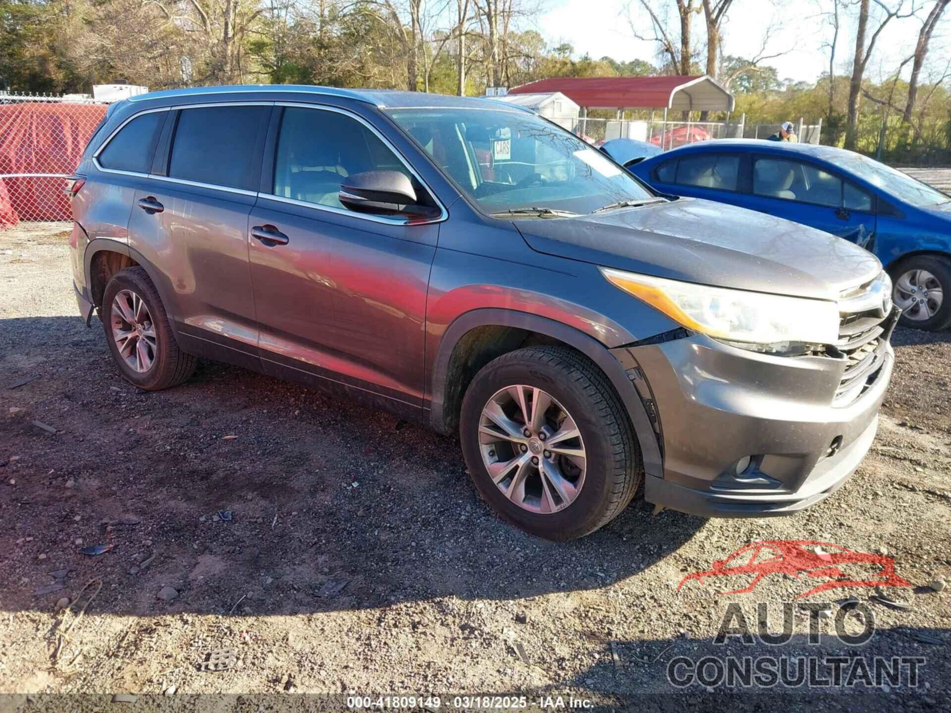 TOYOTA HIGHLANDER 2014 - 5TDKKRFH2ES021473