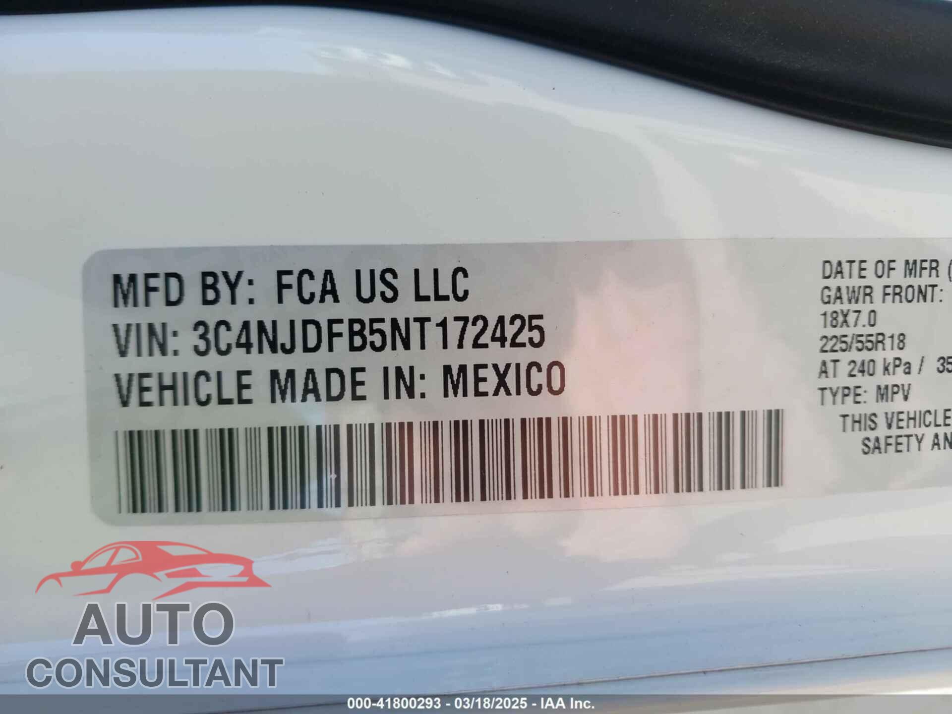 JEEP COMPASS 2022 - 3C4NJDFB5NT172425