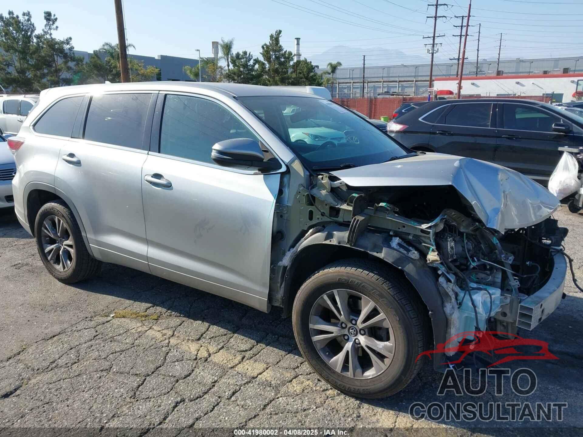 TOYOTA HIGHLANDER 2016 - 5TDZKRFH9GS164292