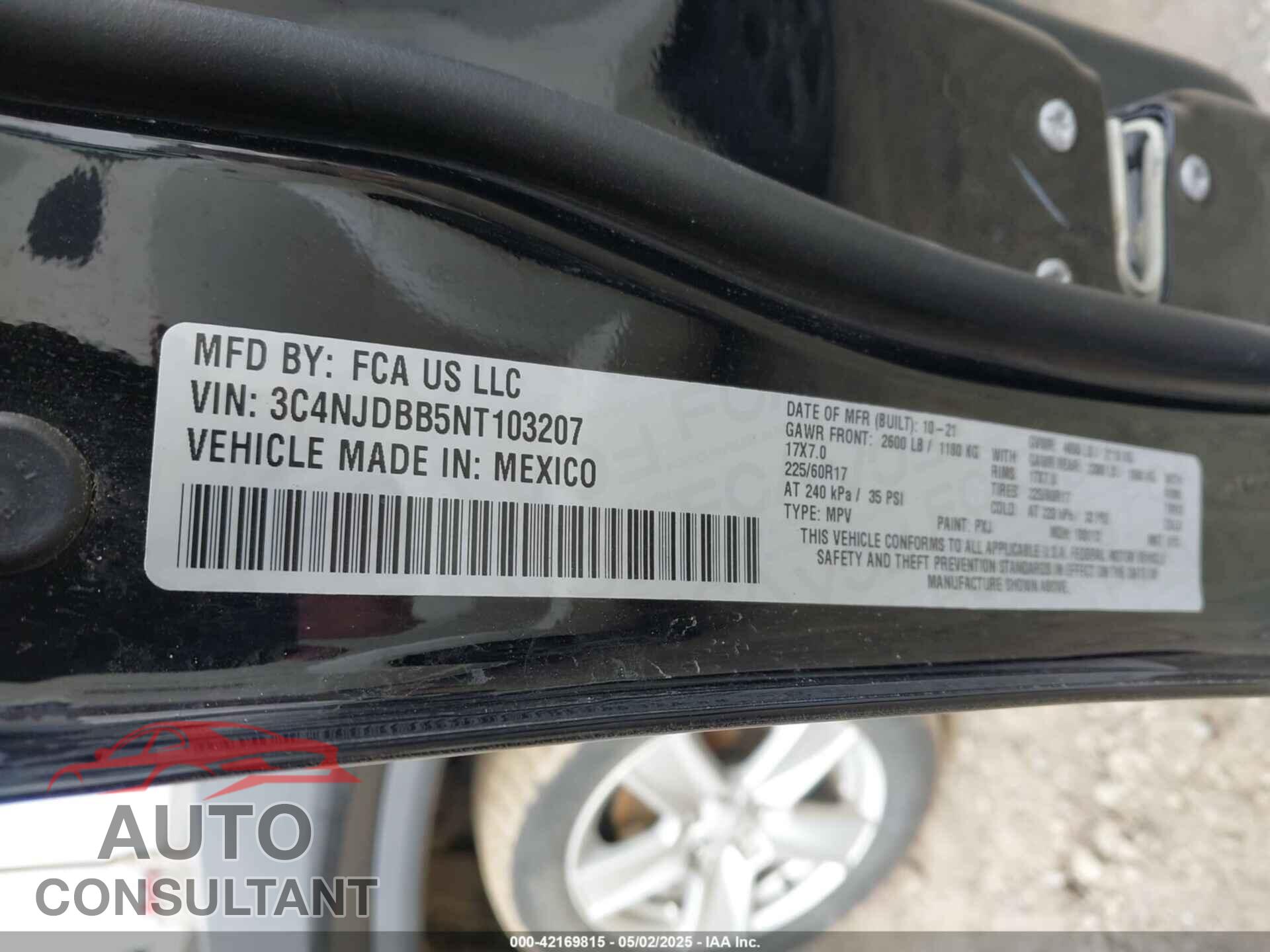 JEEP COMPASS 2022 - 3C4NJDBB5NT103207