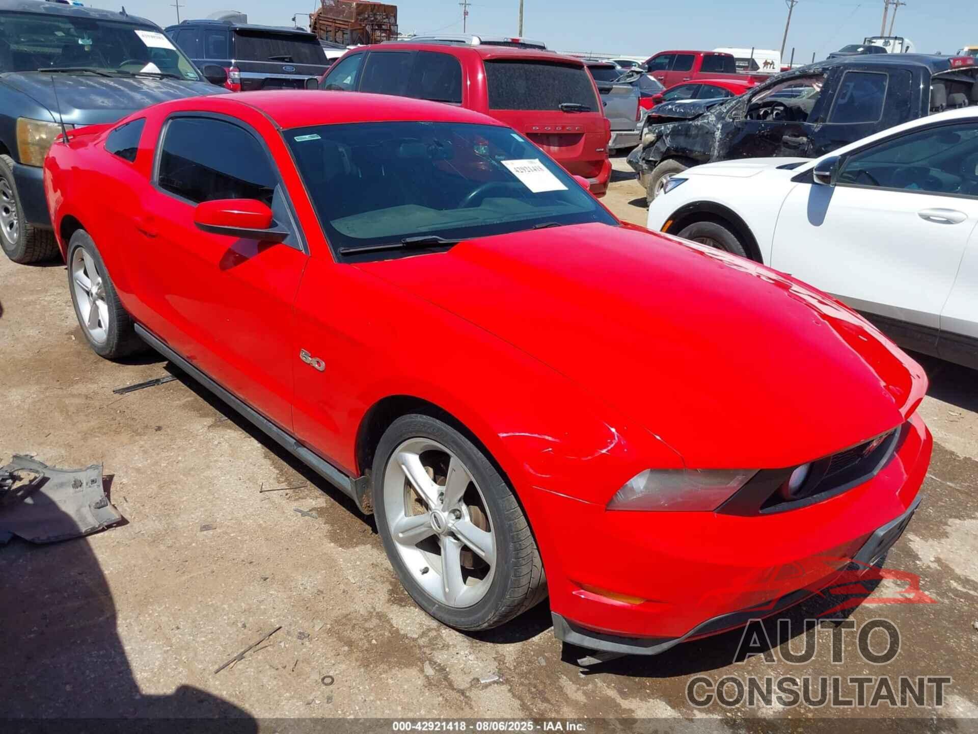FORD MUSTANG 2012 - 1ZVBP8CF6C5278439
