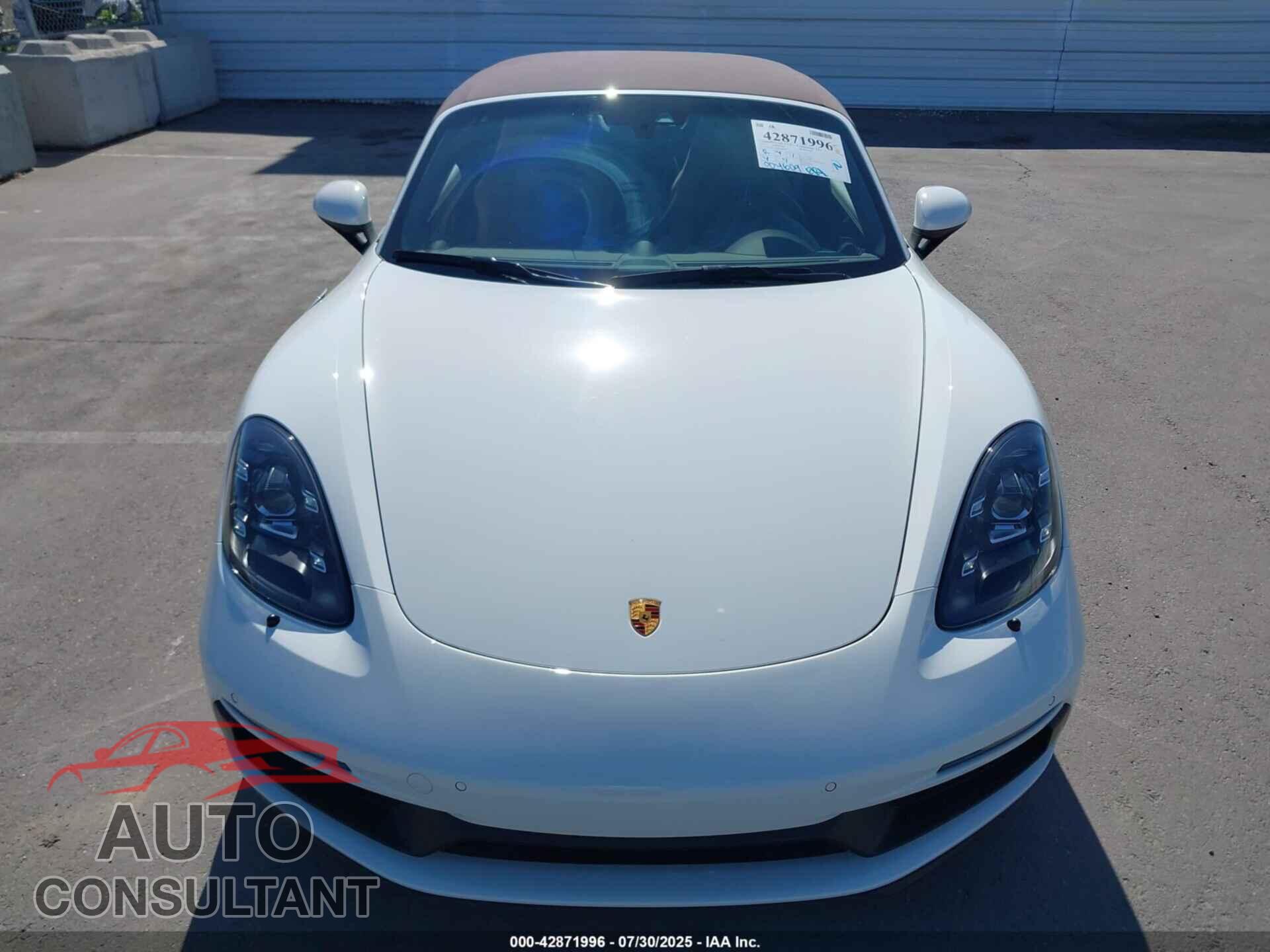 PORSCHE BOXSTER 2022 - WP0CD2A84NS228628