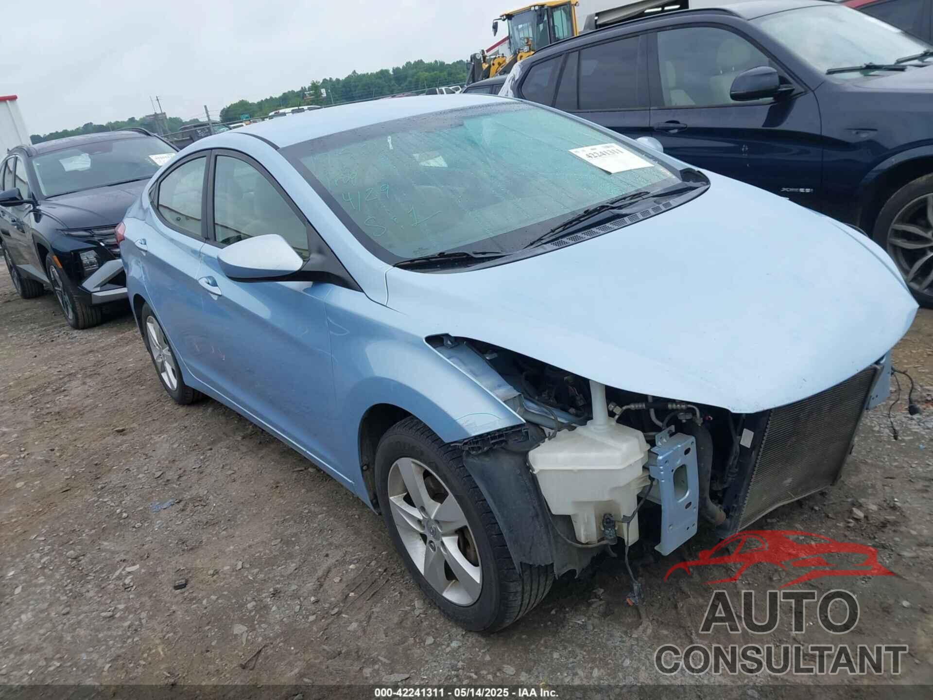 HYUNDAI ELANTRA 2013 - KMHDH4AE9DU604507