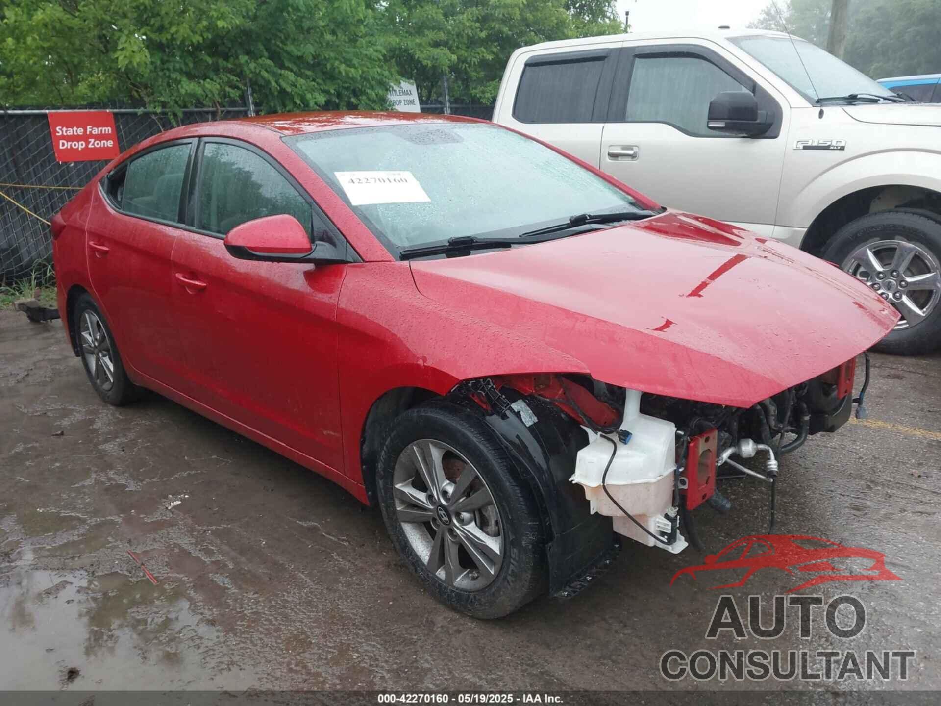 HYUNDAI ELANTRA 2018 - 5NPD84LF8JH254710