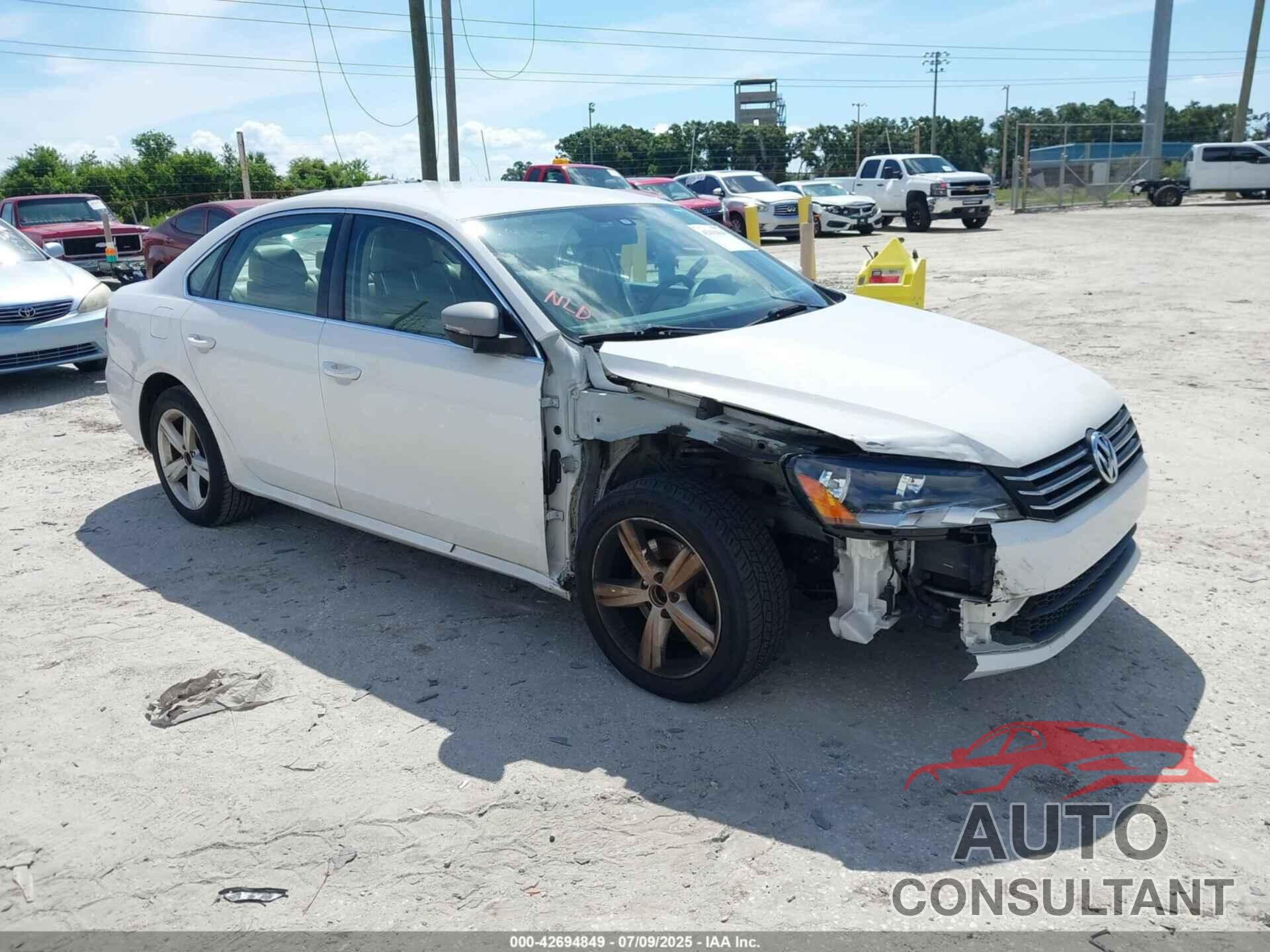 VOLKSWAGEN PASSAT 2013 - 1VWBH7A32DC018746