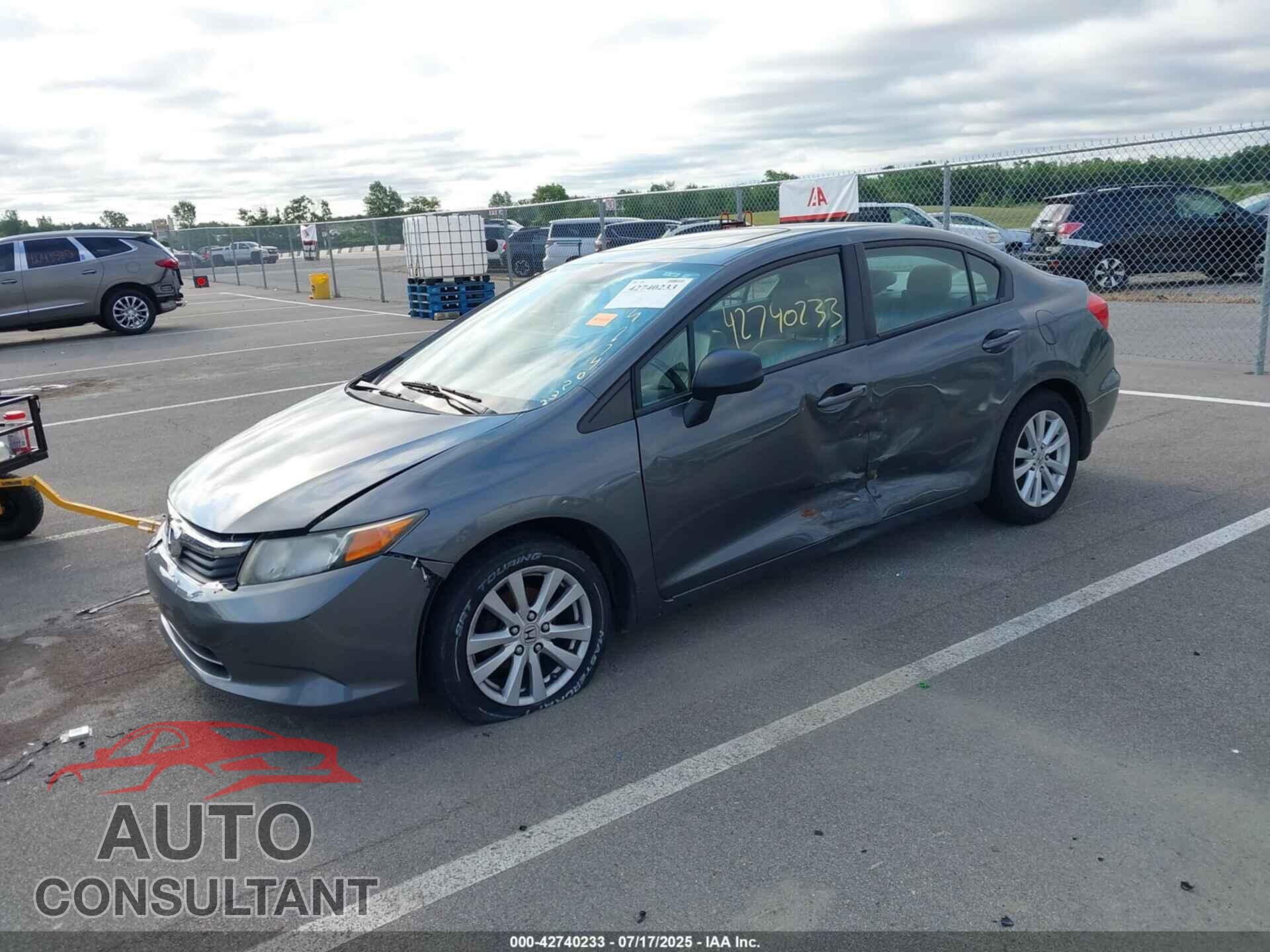 HONDA CIVIC 2012 - 19XFB2F97CE023664