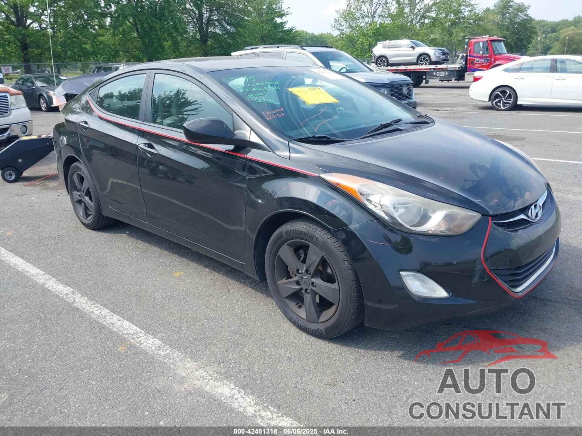 HYUNDAI ELANTRA 2012 - KMHDH4AE2CU254510