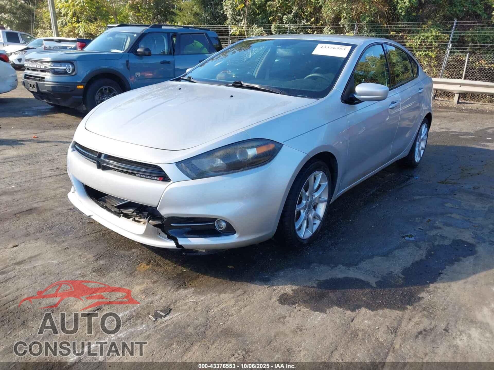 DODGE DART 2013 - 1C3CDFBA7DD296891