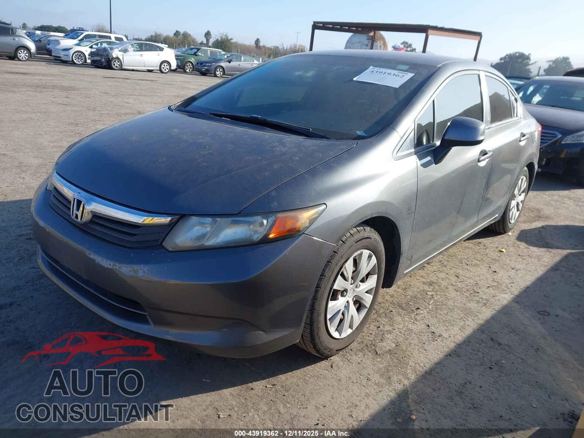 HONDA CIVIC 2012 - 19XFB2F53CE373547