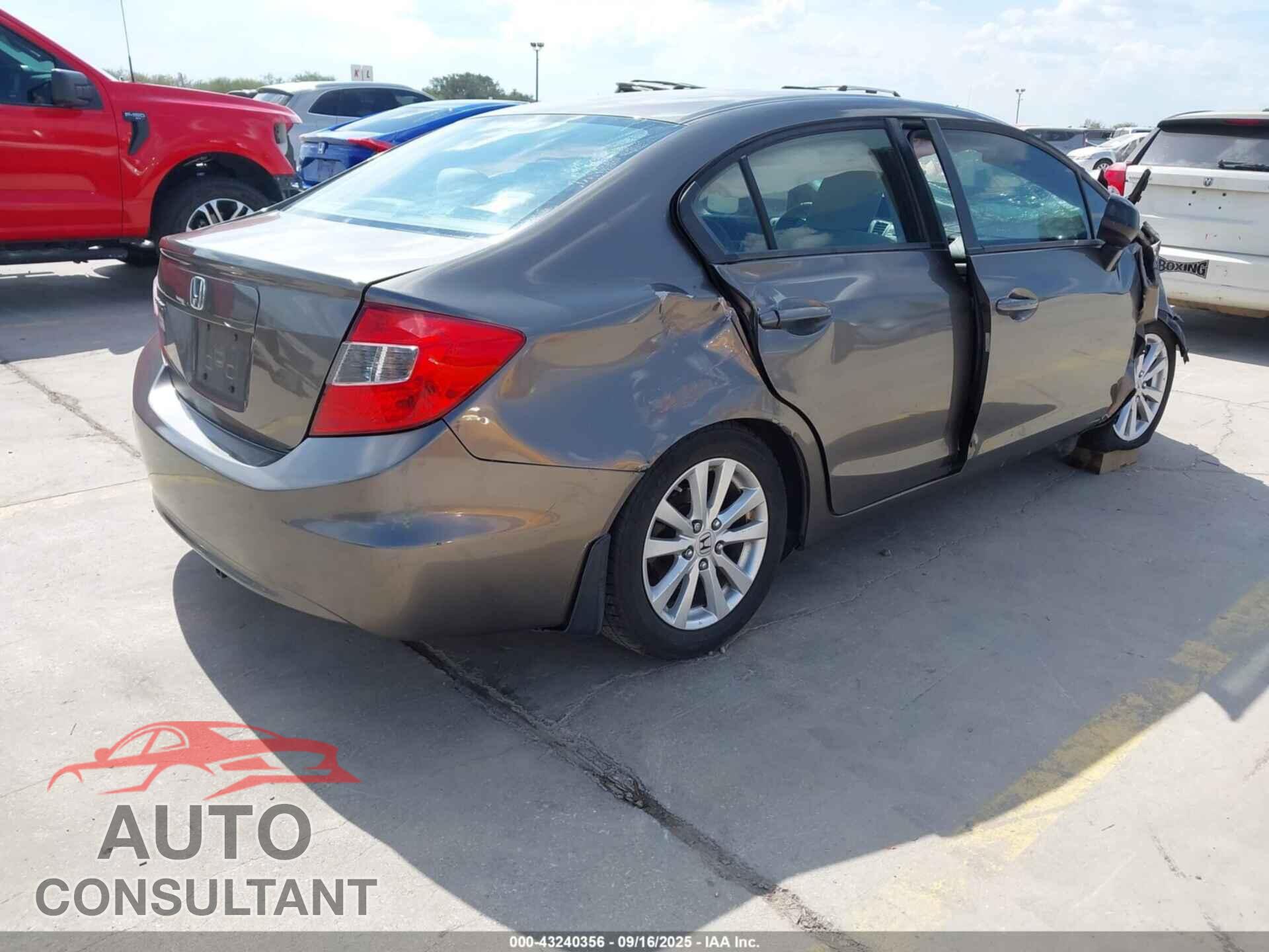 HONDA CIVIC 2012 - 2HGFB2F89CH609182