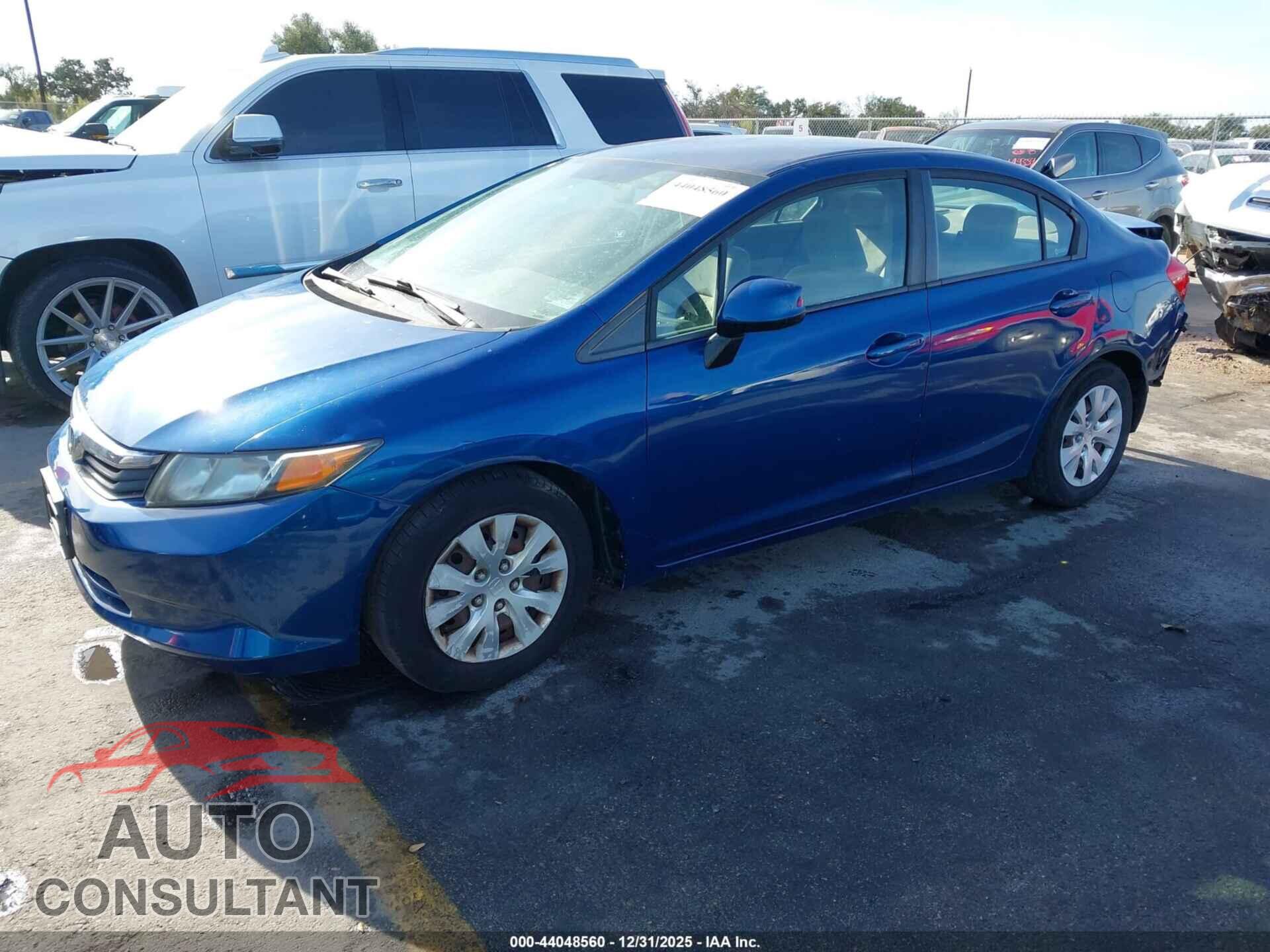 HONDA CIVIC 2012 - 19XFB2F59CE322733
