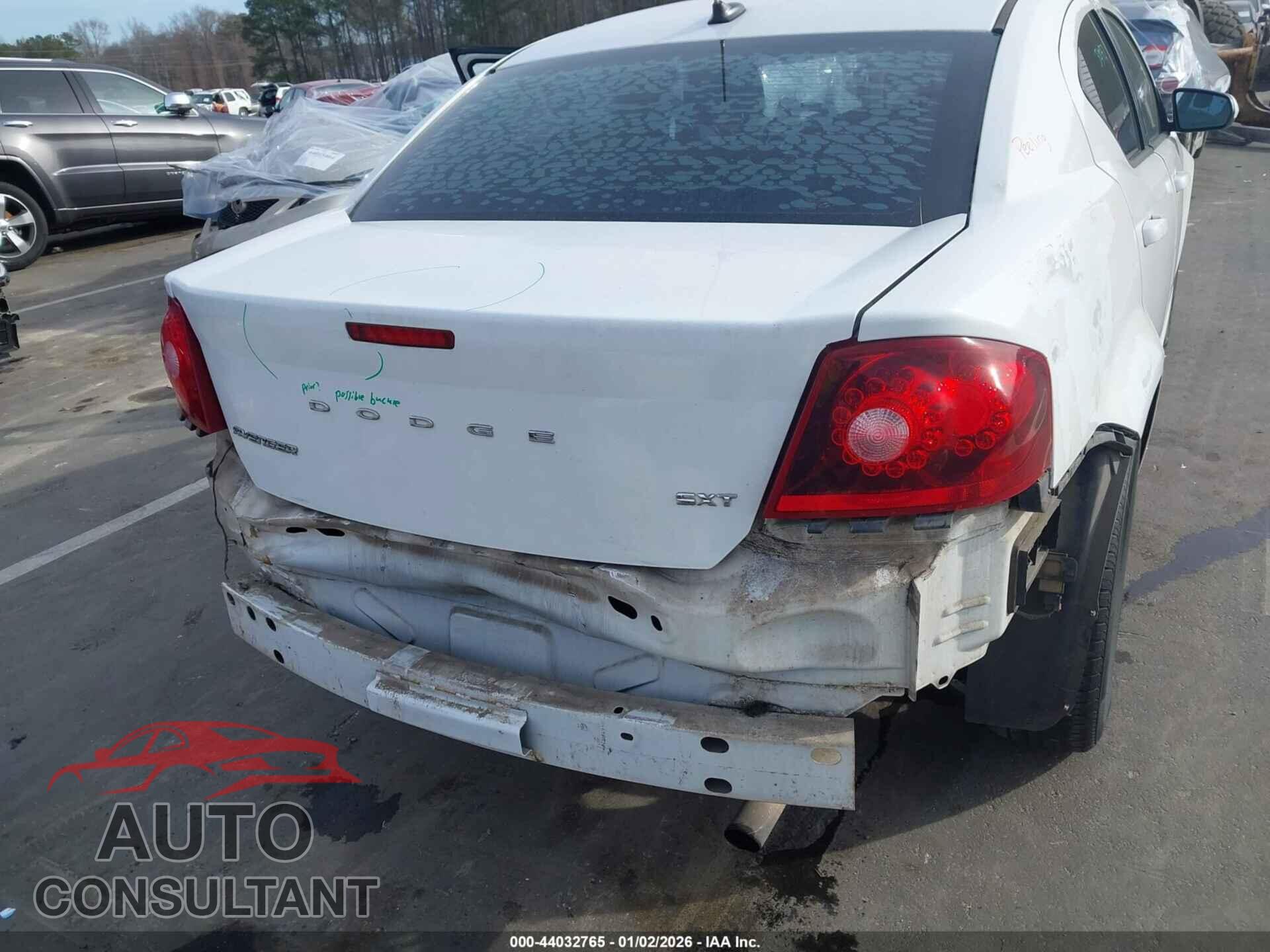 DODGE AVENGER 2013 - 1C3CDZCB3DN663045