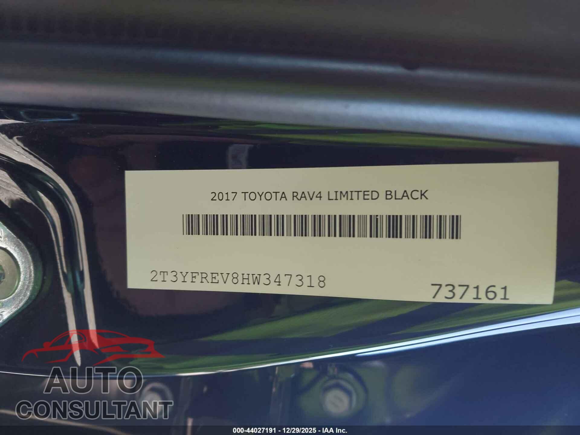 TOYOTA RAV4 2017 - 2T3YFREV8HW347318