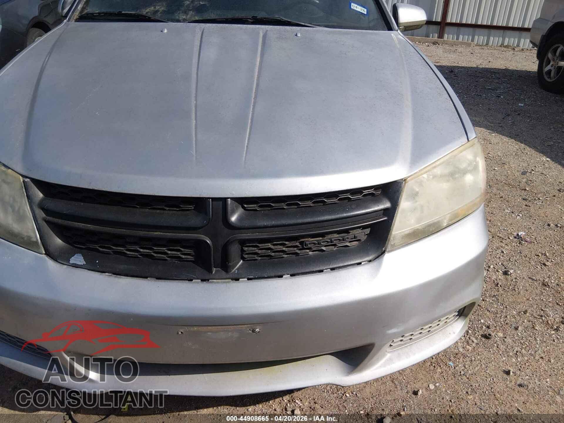 DODGE AVENGER 2012 - 1C3CDZCB0CN173905