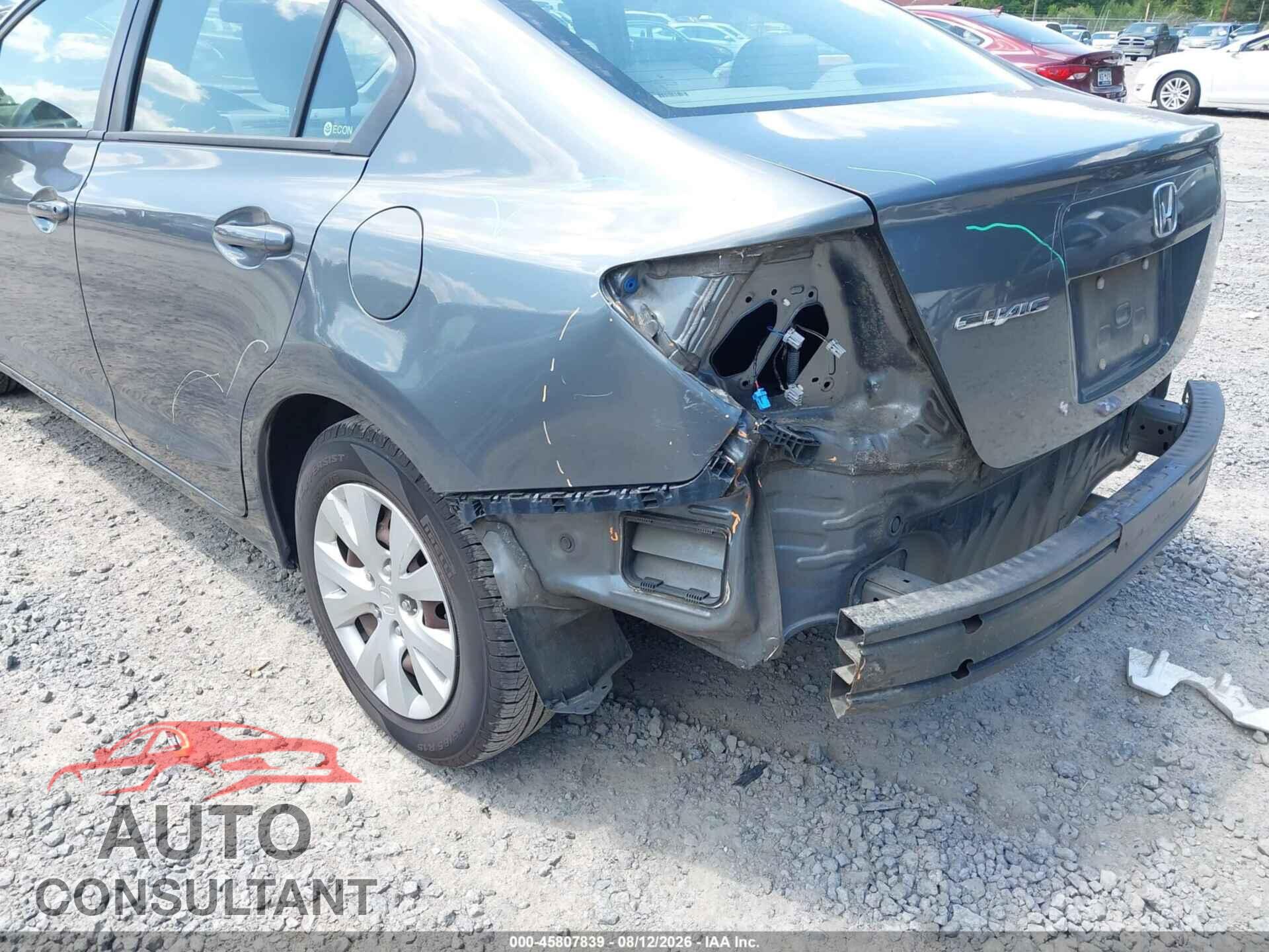 HONDA CIVIC 2012 - 19XFB2F52CE091710
