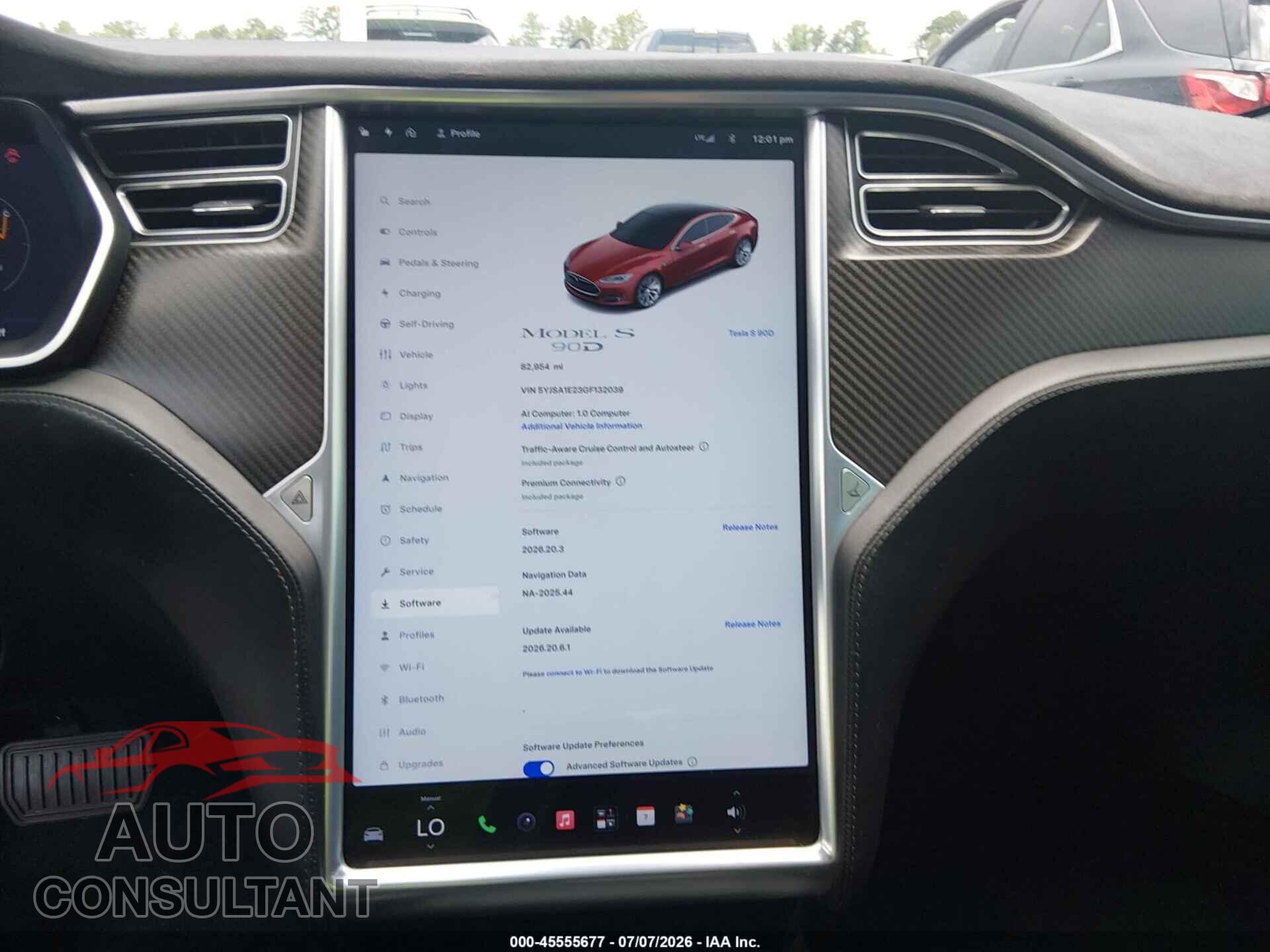 TESLA MODEL S 2016 - 5YJSA1E23GF132039