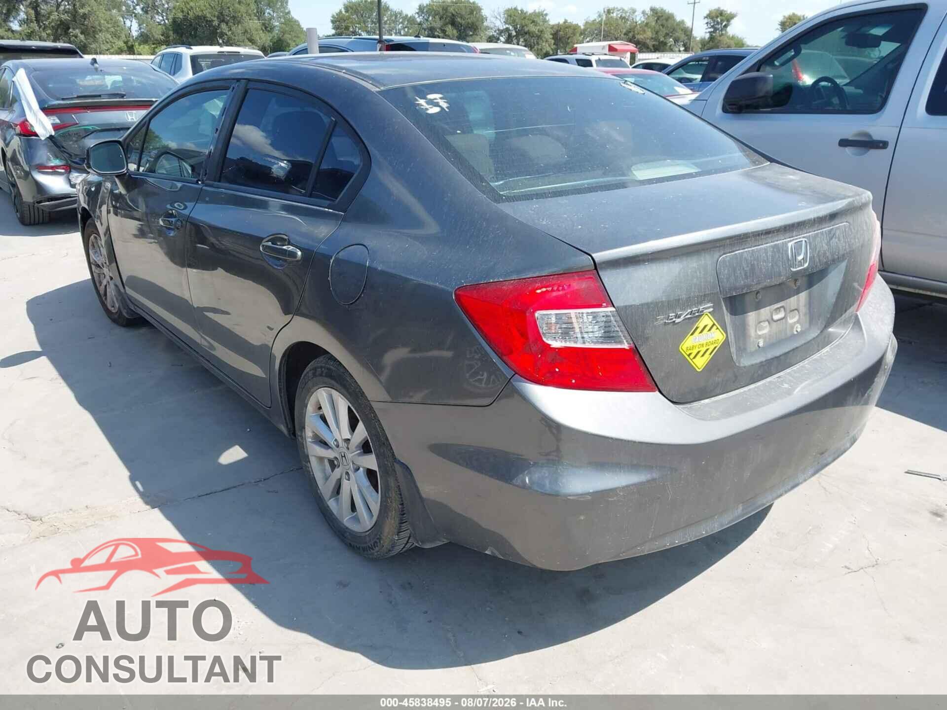 HONDA CIVIC 2012 - 2HGFB2F51CH602233