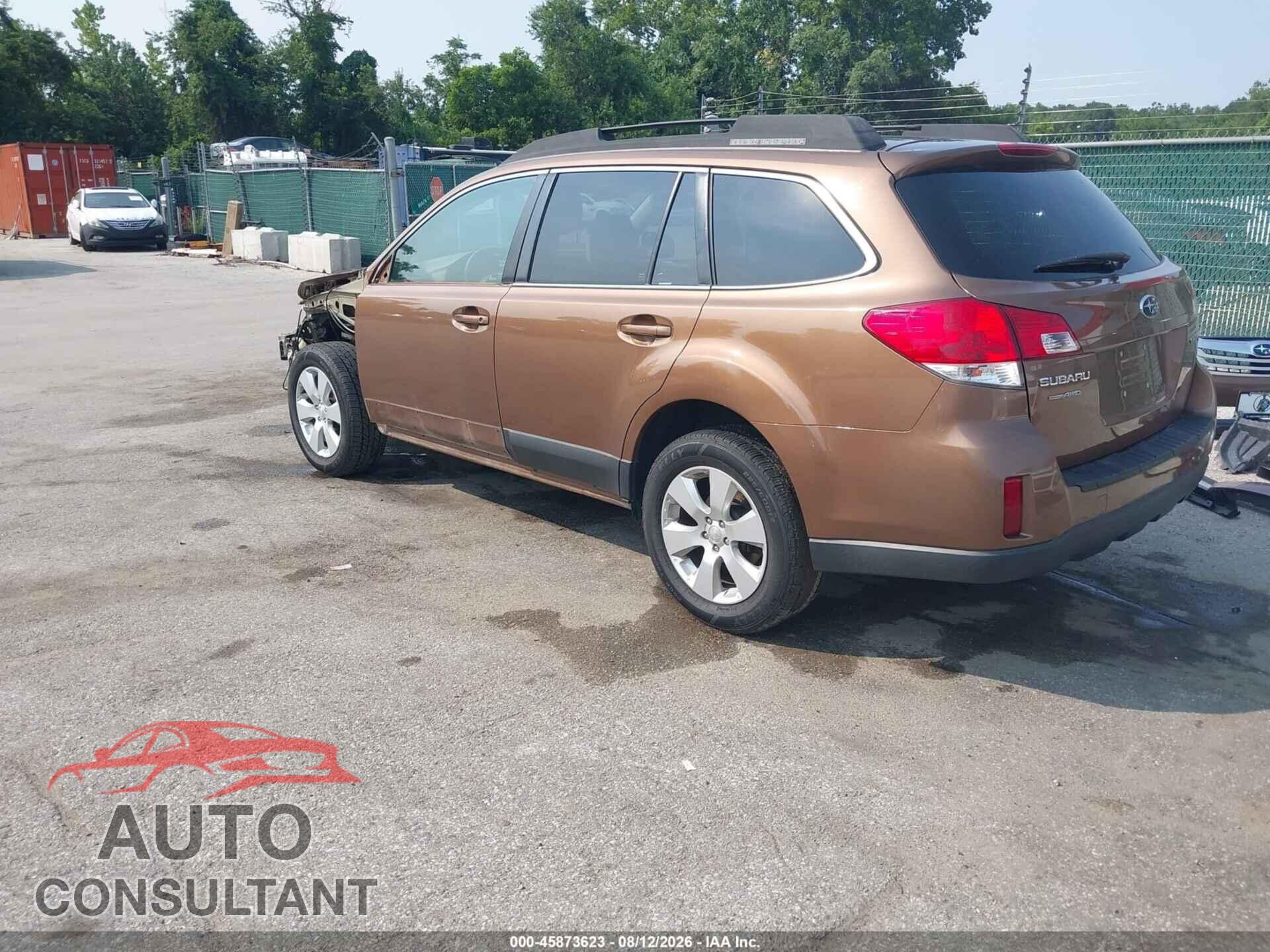 SUBARU OUTBACK 2012 - 4S4BRCCC8C3276270