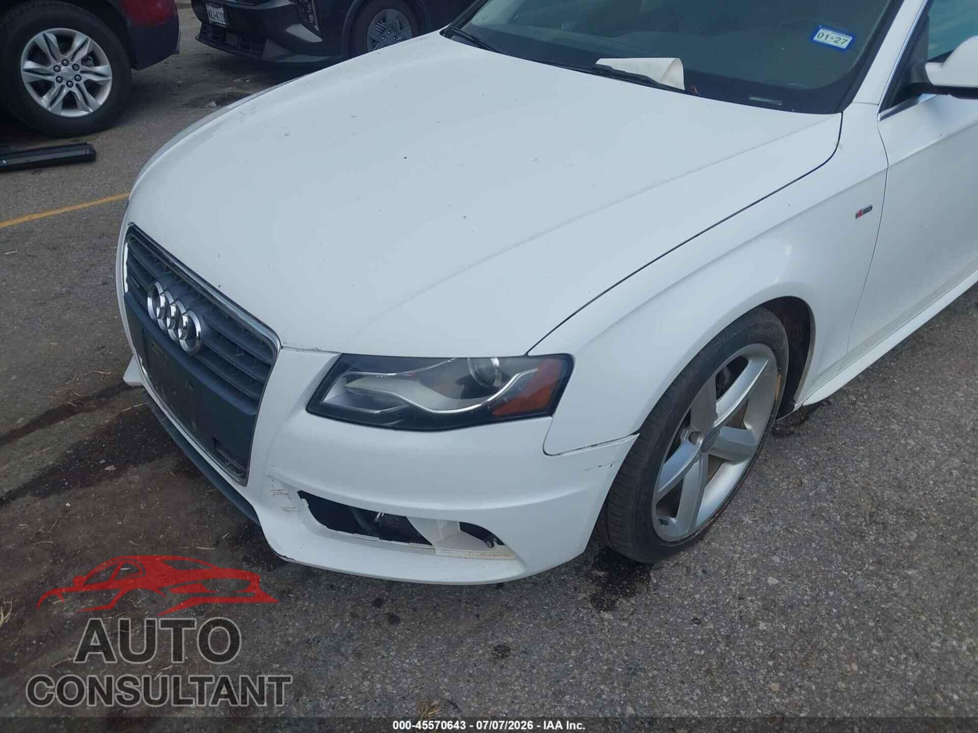 AUDI A4 2012 - WAU4FBFL0CA084488