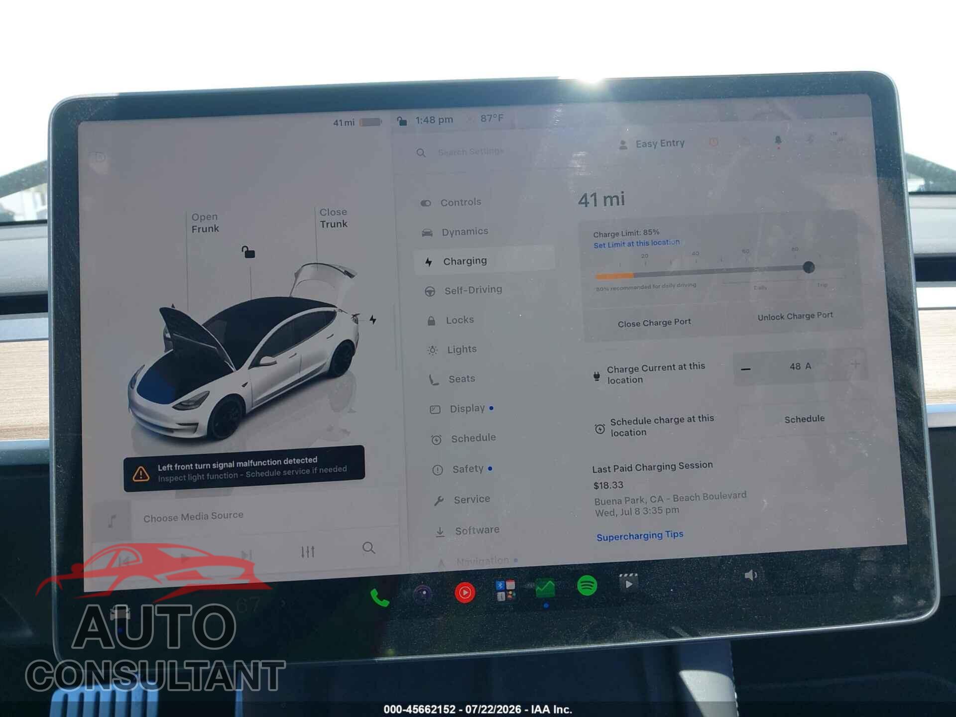 TESLA MODEL 3 2022 - 5YJ3E1EC9NF254757