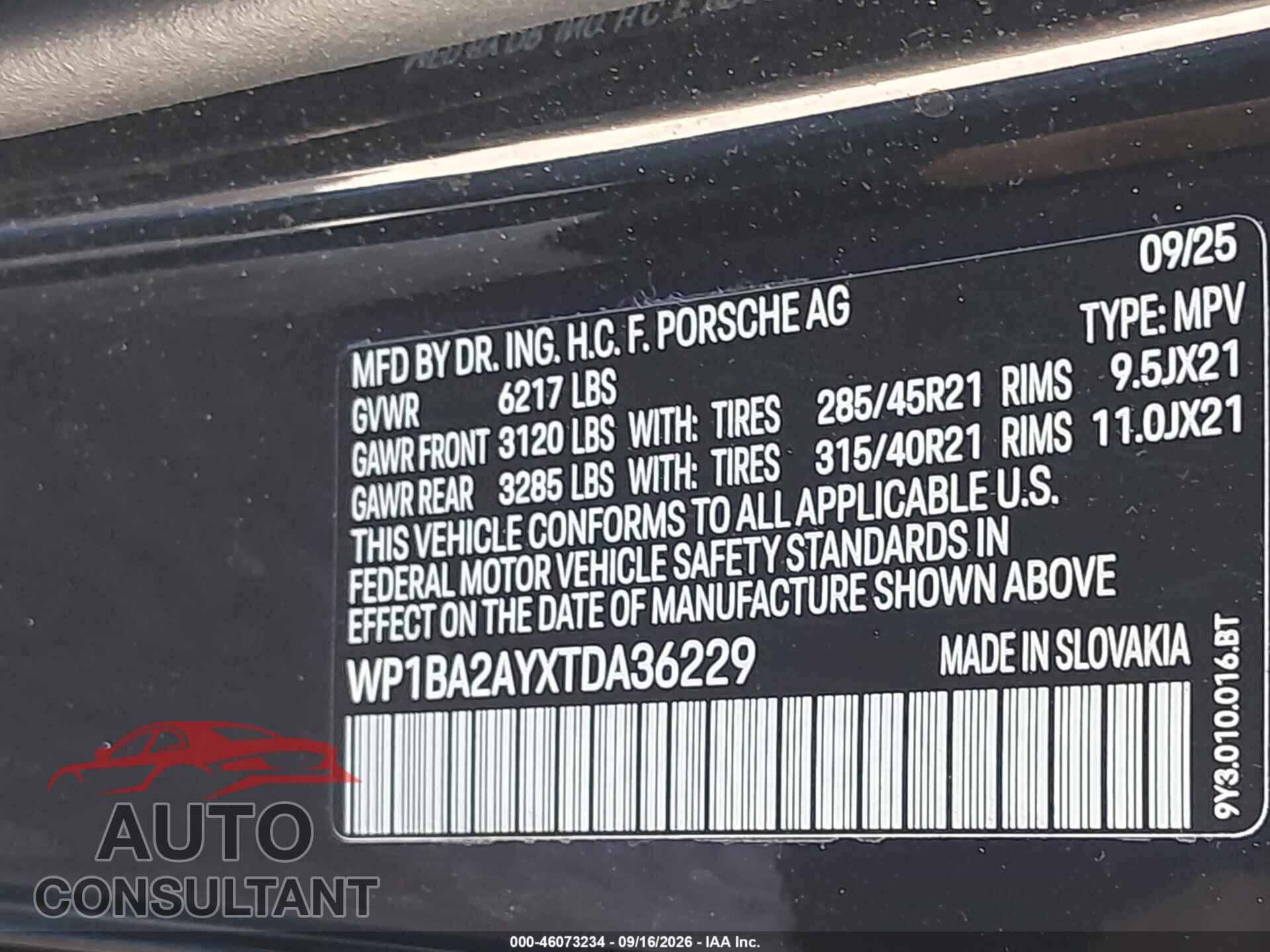 PORSCHE CAYENNE COUPE 2026 - WP1BA2AYXTDA36229