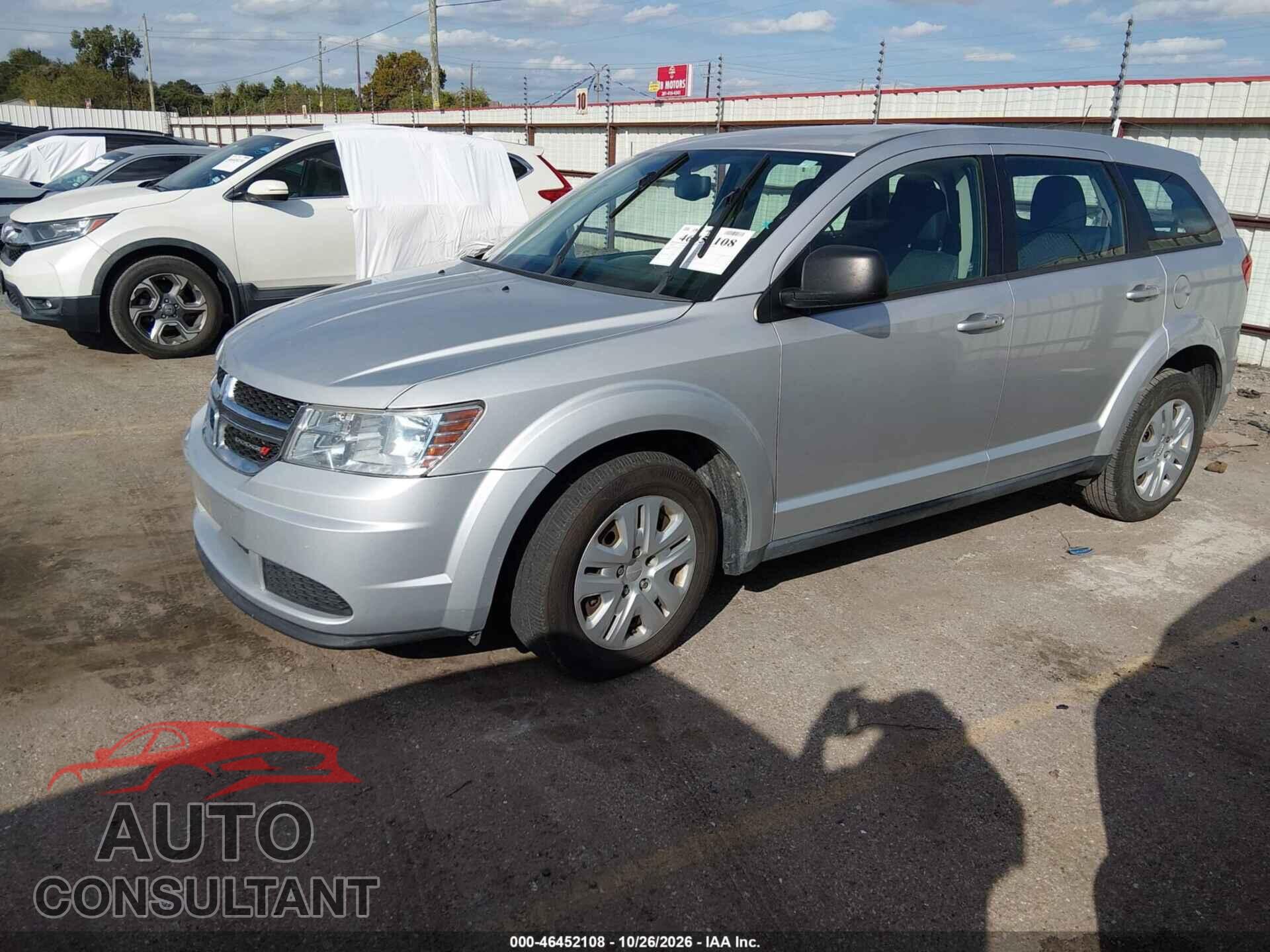 DODGE JOURNEY 2013 - 3C4PDCAB8DT715752