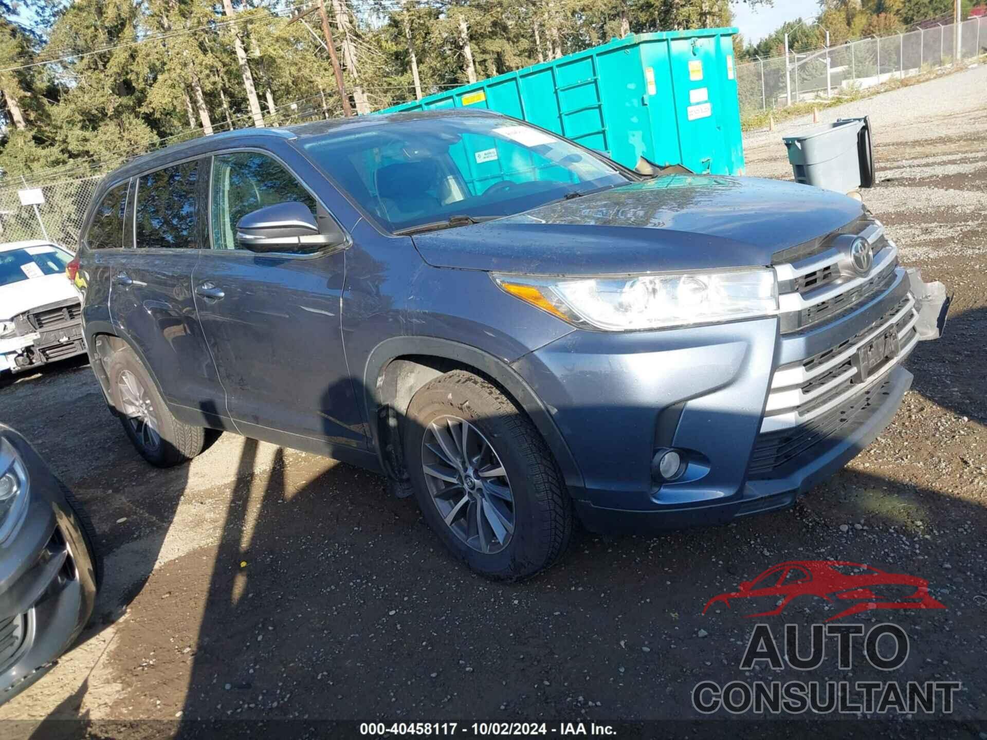 TOYOTA HIGHLANDER 2019 - 5TDJZRFH7KS702280